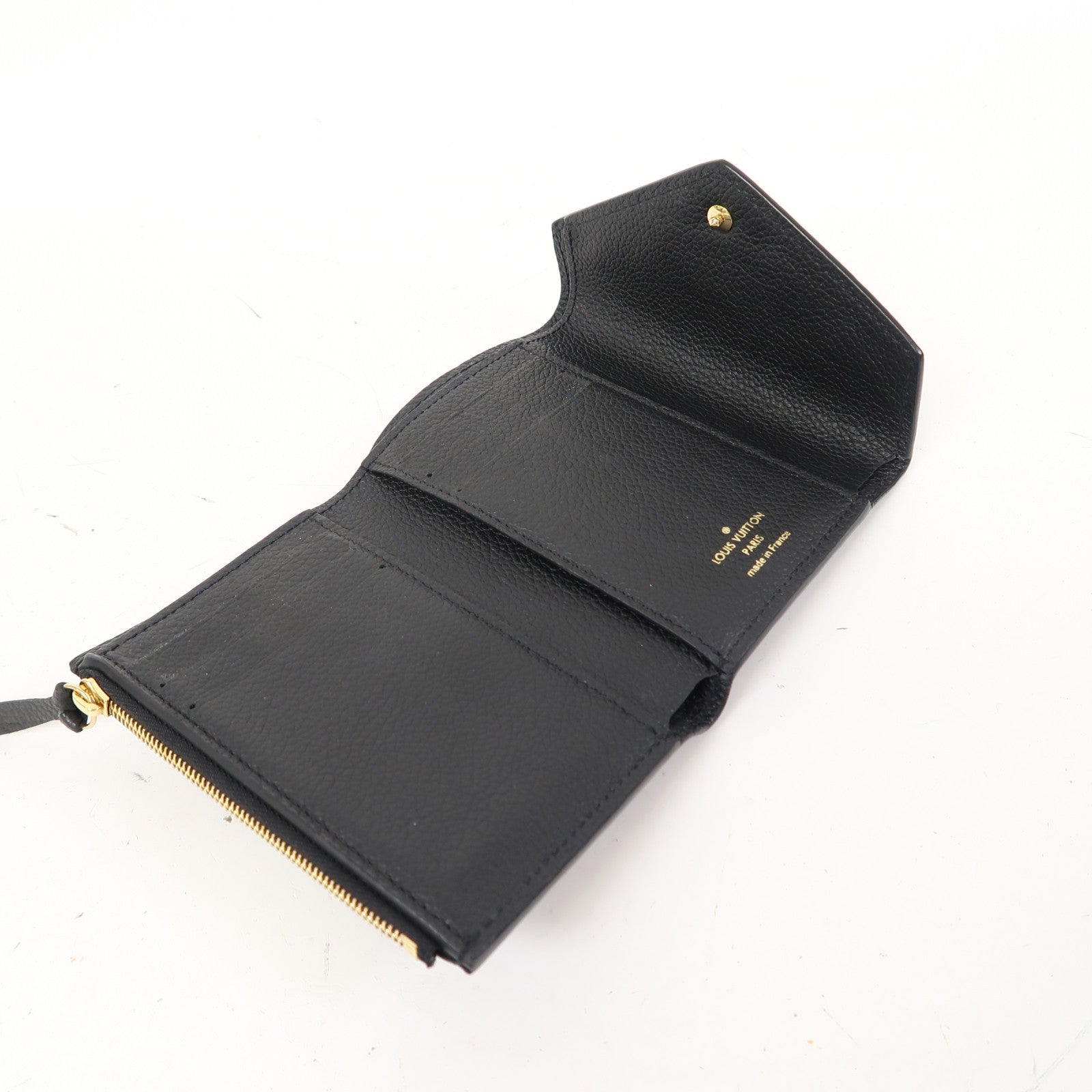 LOUIS VUITTON Monogram Empreinte Victorine Wallet金扣錢包黑色
