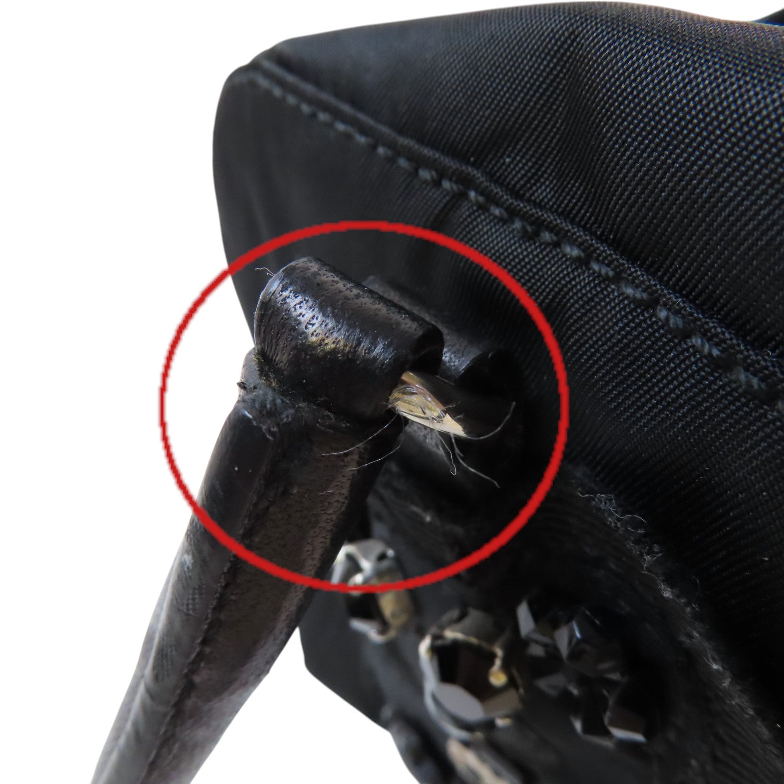 PRADA 尼龍Hand Bag銀扣手挽袋