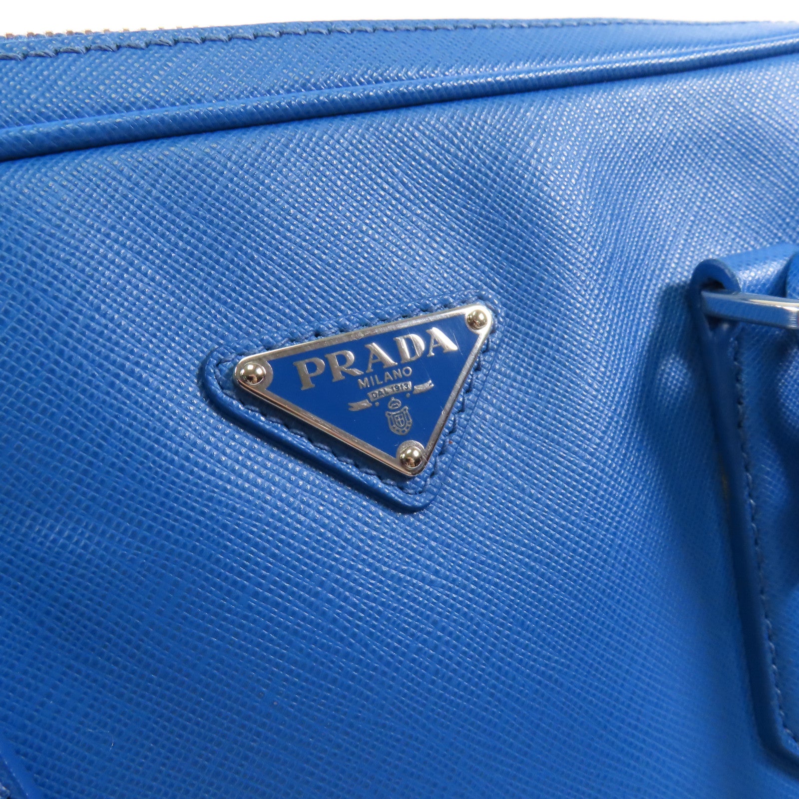 PRADA 塗層帆布Business Bag銀扣手挽肩背兩用袋