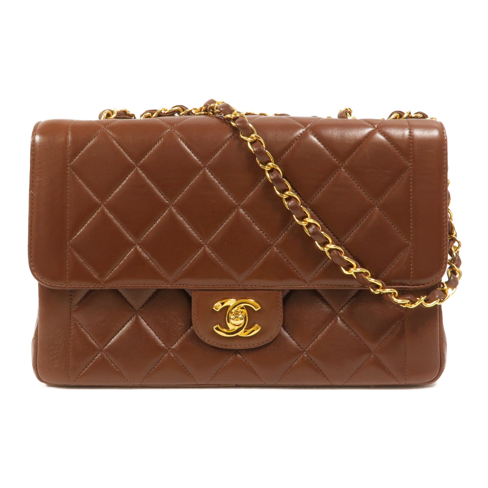 CHANEL 羊皮皮革Vintage Diana Medium鏈帶肩背袋