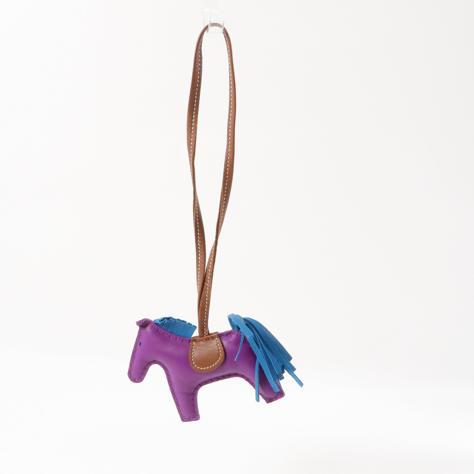 HERMES Swift皮革Rodeo PM Charm掛飾Anemone/Colvert/Gold/紫色/綠色/棕色