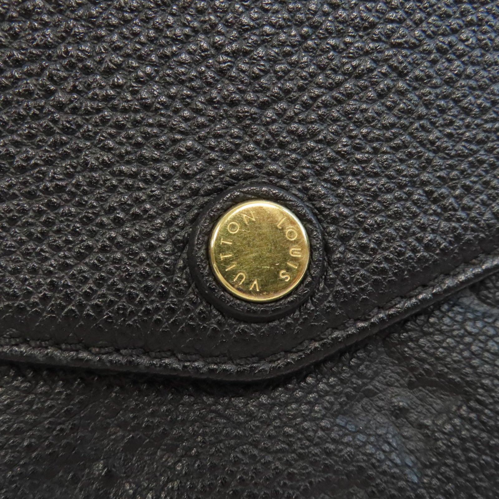 LOUIS VUITTON Monogram Empreinte Twice金扣肩背袋黑色