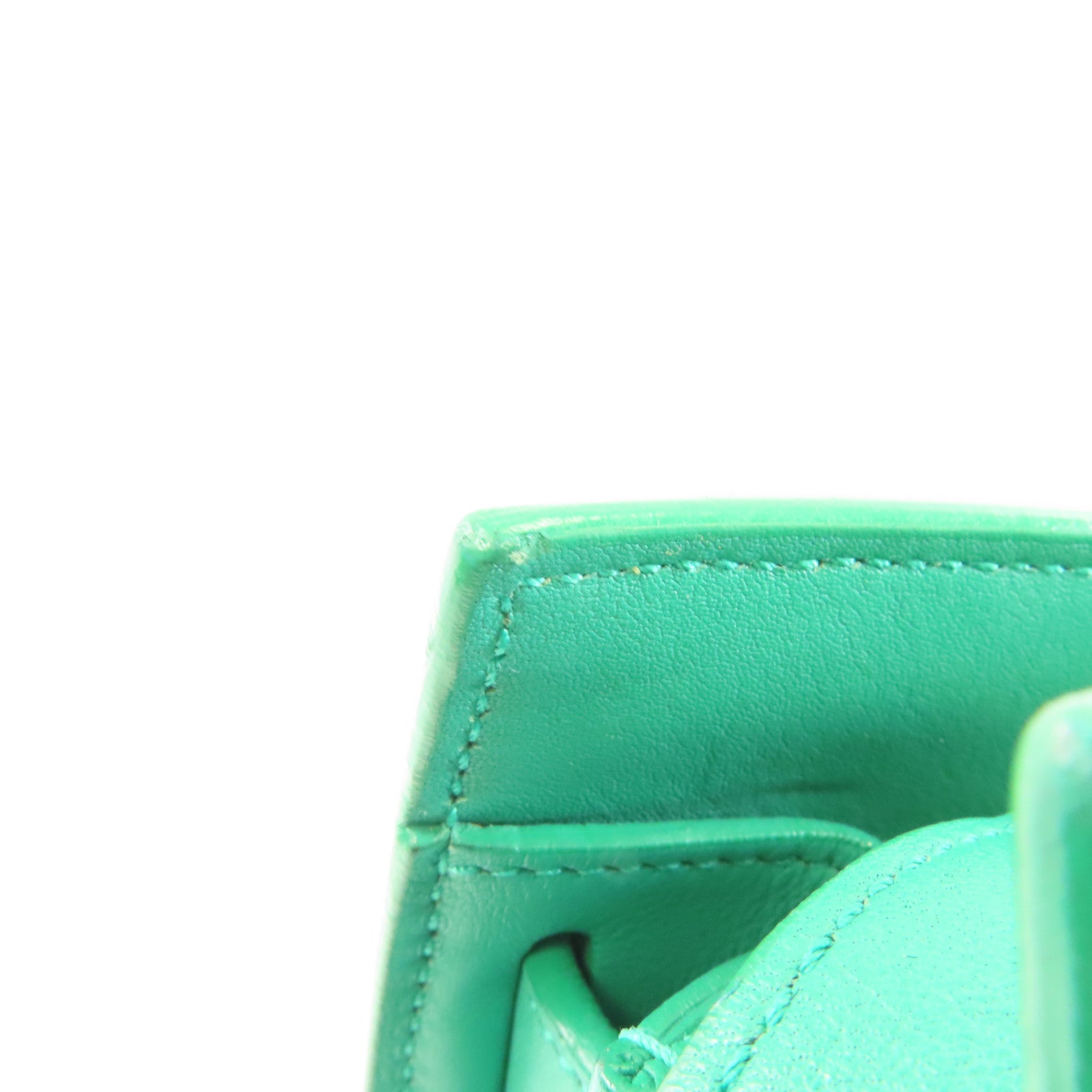 YVES SAINT LAURENT 牛皮皮革Shoulder Bag金扣手挽肩背兩用袋綠色