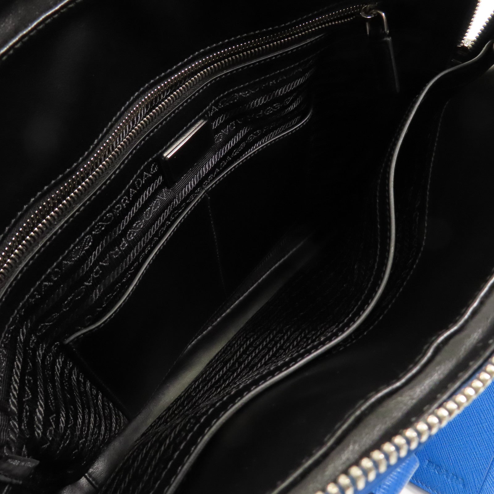 PRADA 塗層帆布Business Bag銀扣手挽肩背兩用袋