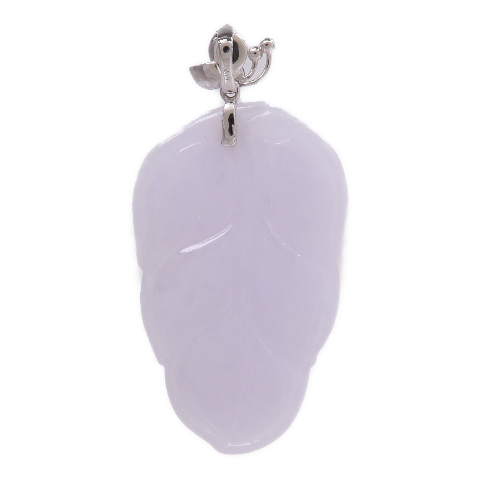 JEWELRY 18K白金Pendant Top翡翠吊墜