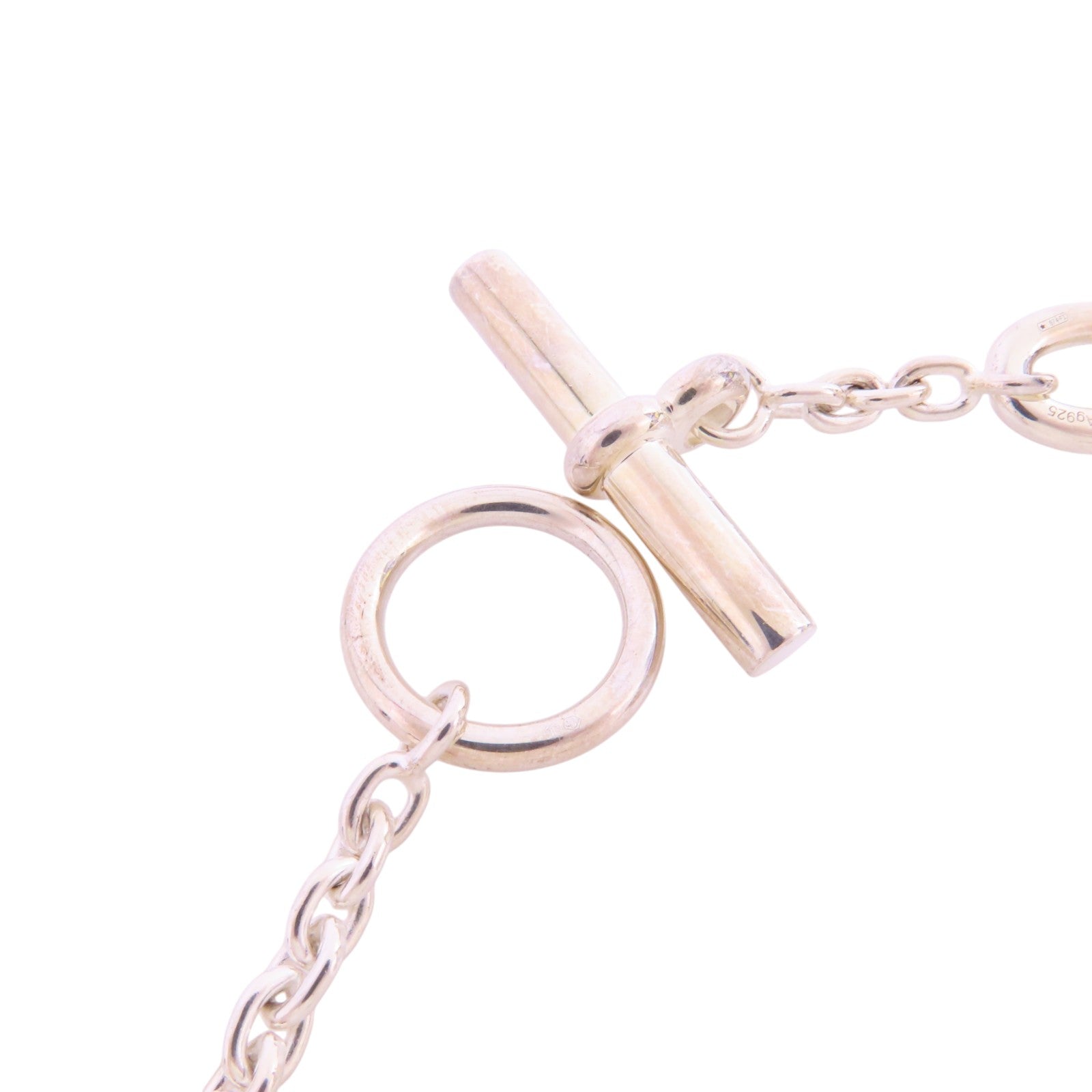 HERMES 925純銀Farandole Long Necklace銀扣項鏈