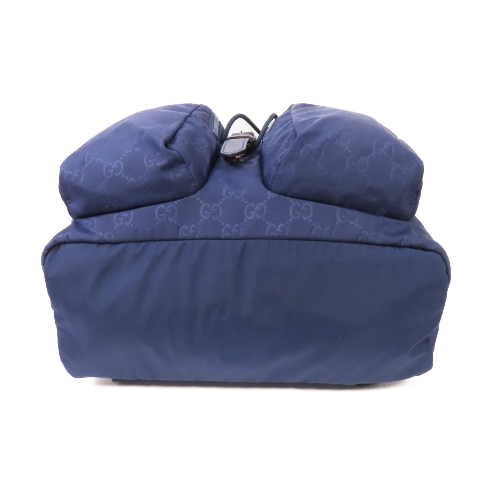 GUCCI 尼龍Rucksack銀扣背包藍色