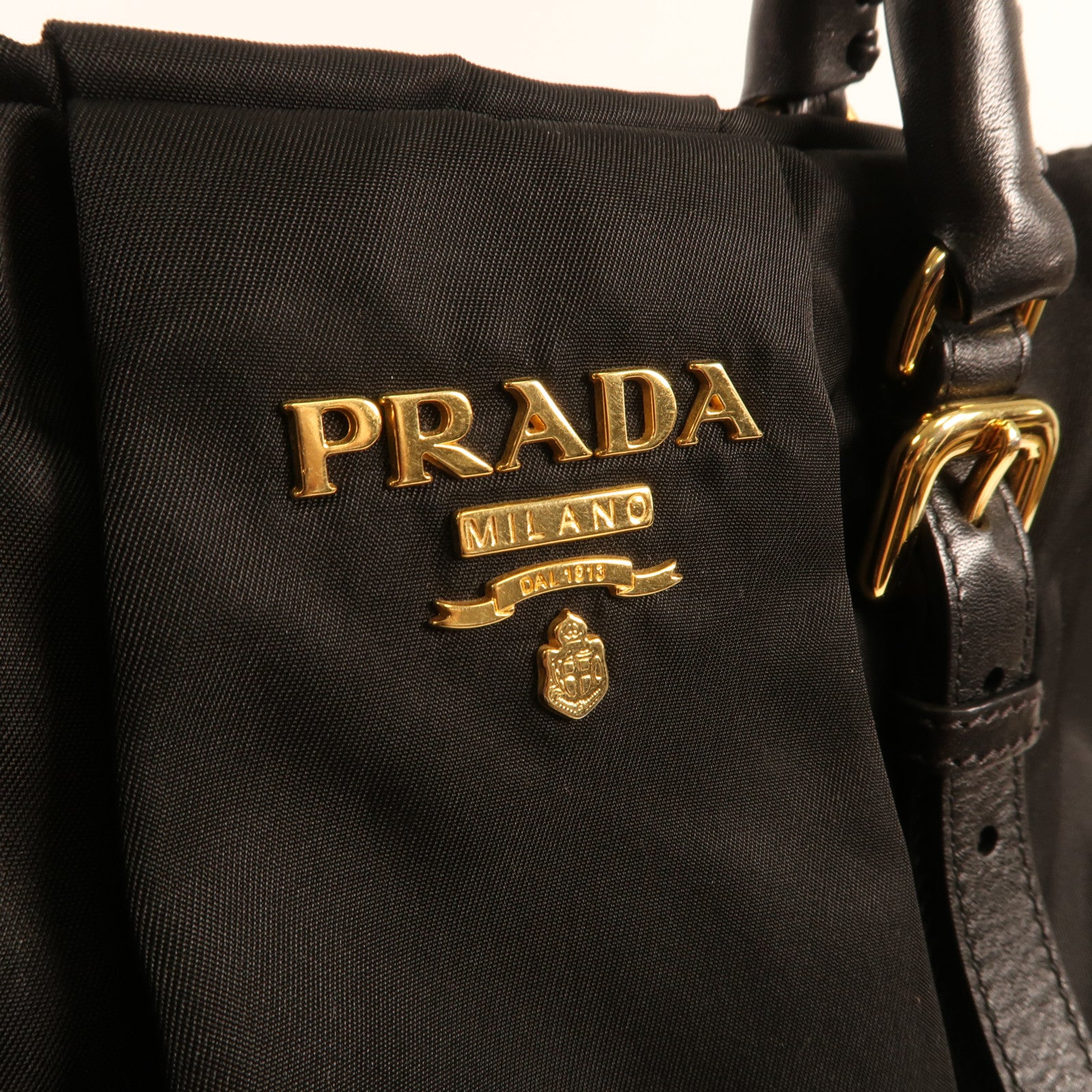 PRADA 尼龍2 Way Shoulder金扣手挽肩背兩用袋