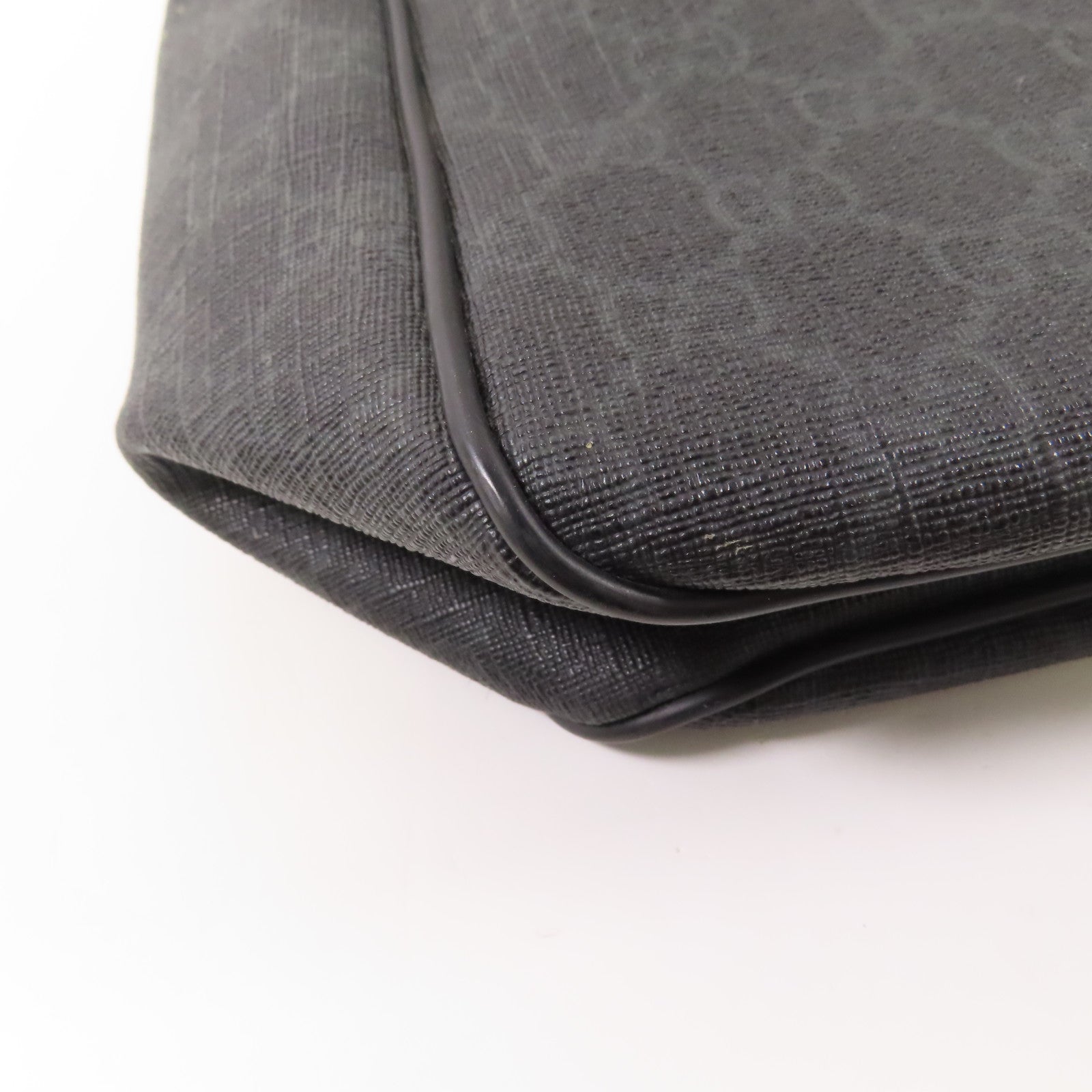 GUCCI GG Shoulder Bag 169935 PVC Coated Canvas Black