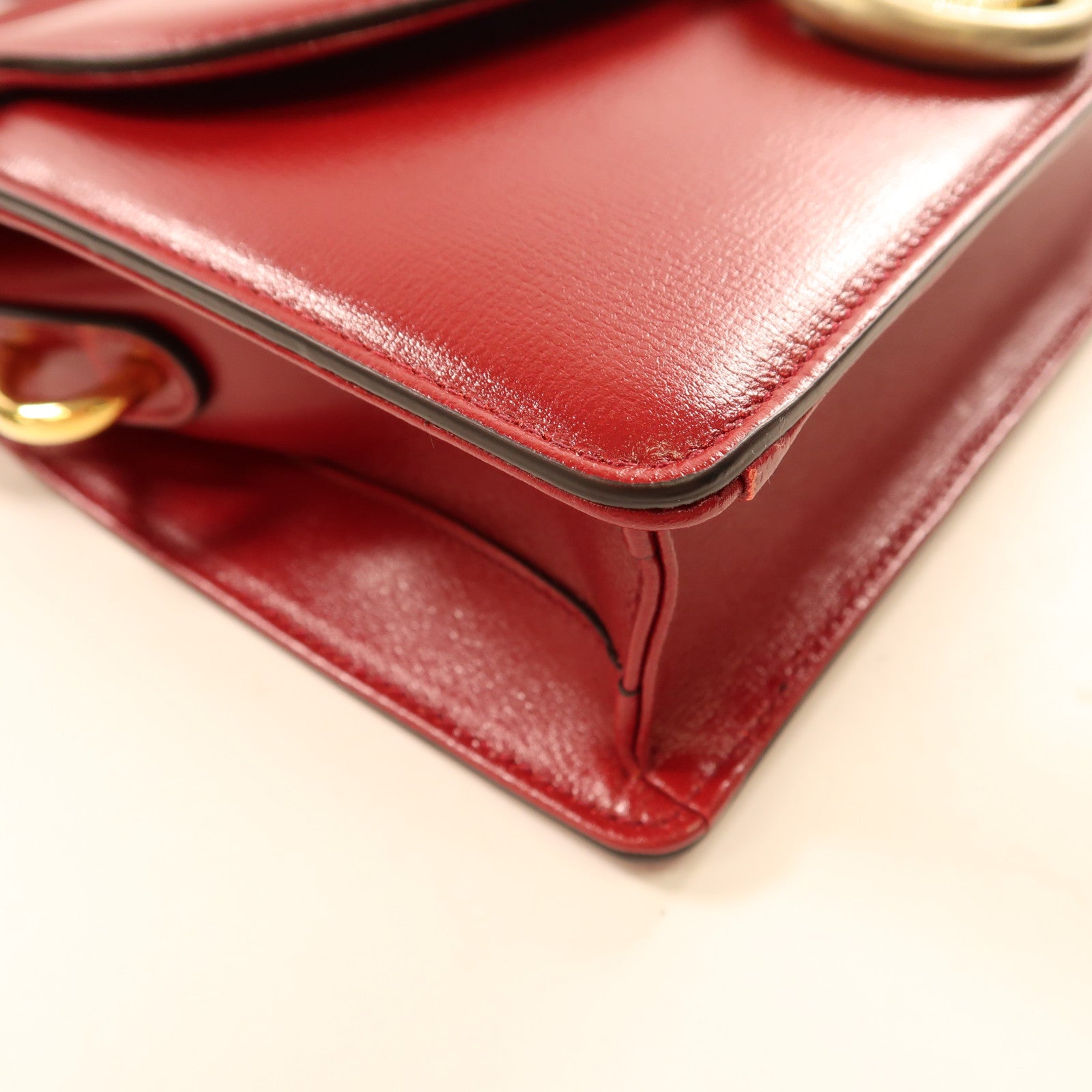 GUCCI 牛皮皮革Shoulder Bag金扣肩背袋