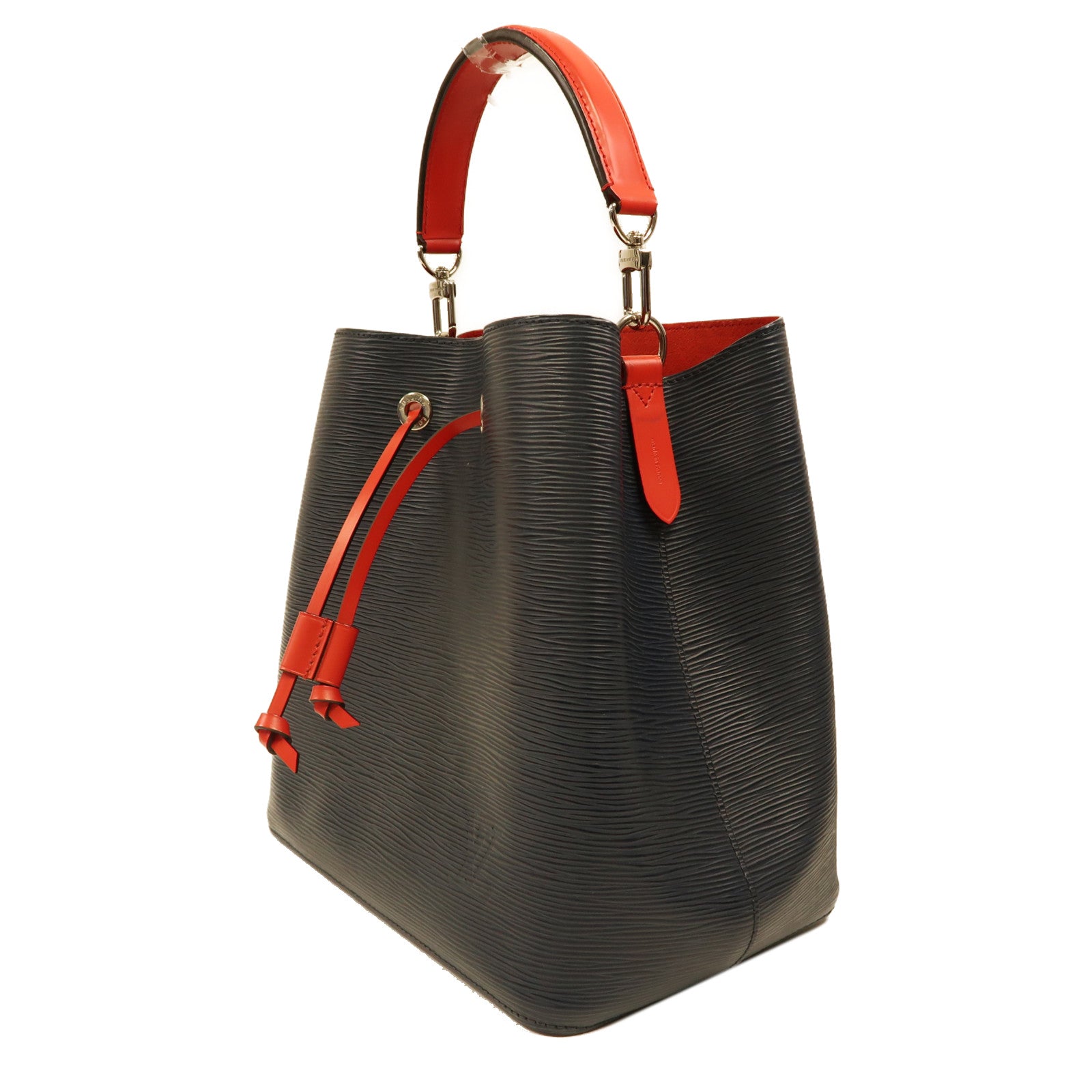 LOUIS VUITTON Epi Neo Noe MM銀扣手挽肩背兩用袋深藍色/紅色