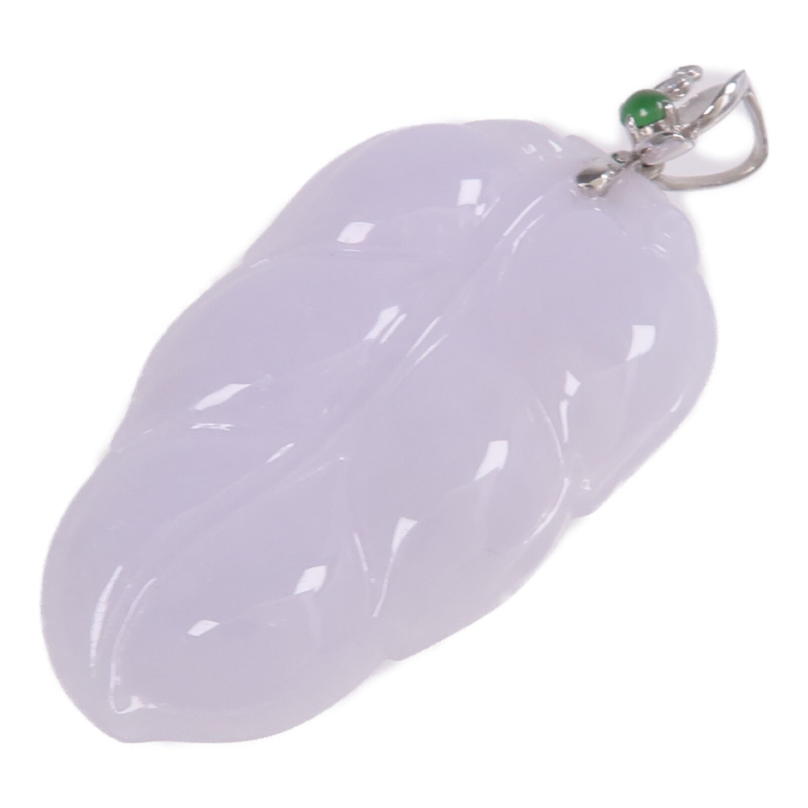 JEWELRY 18K白金Pendant Top翡翠吊墜