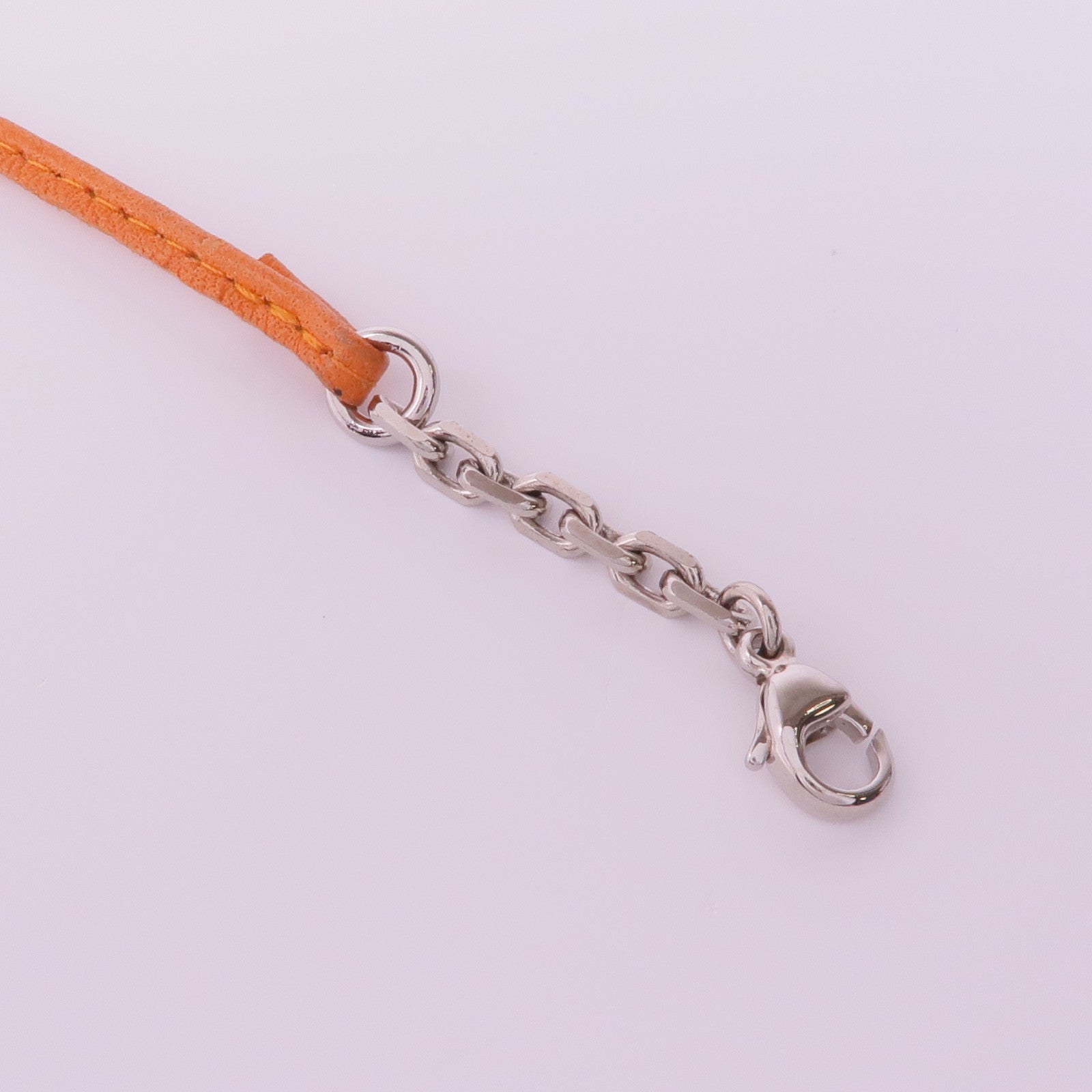 HERMES Swift皮革Carmencita Charm銀扣掛飾