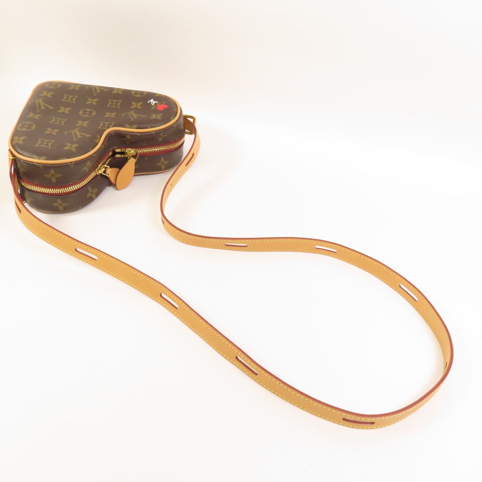 LOUIS VUITTON 【激減優惠】Monogram Game On Coeur金扣肩背袋棕色