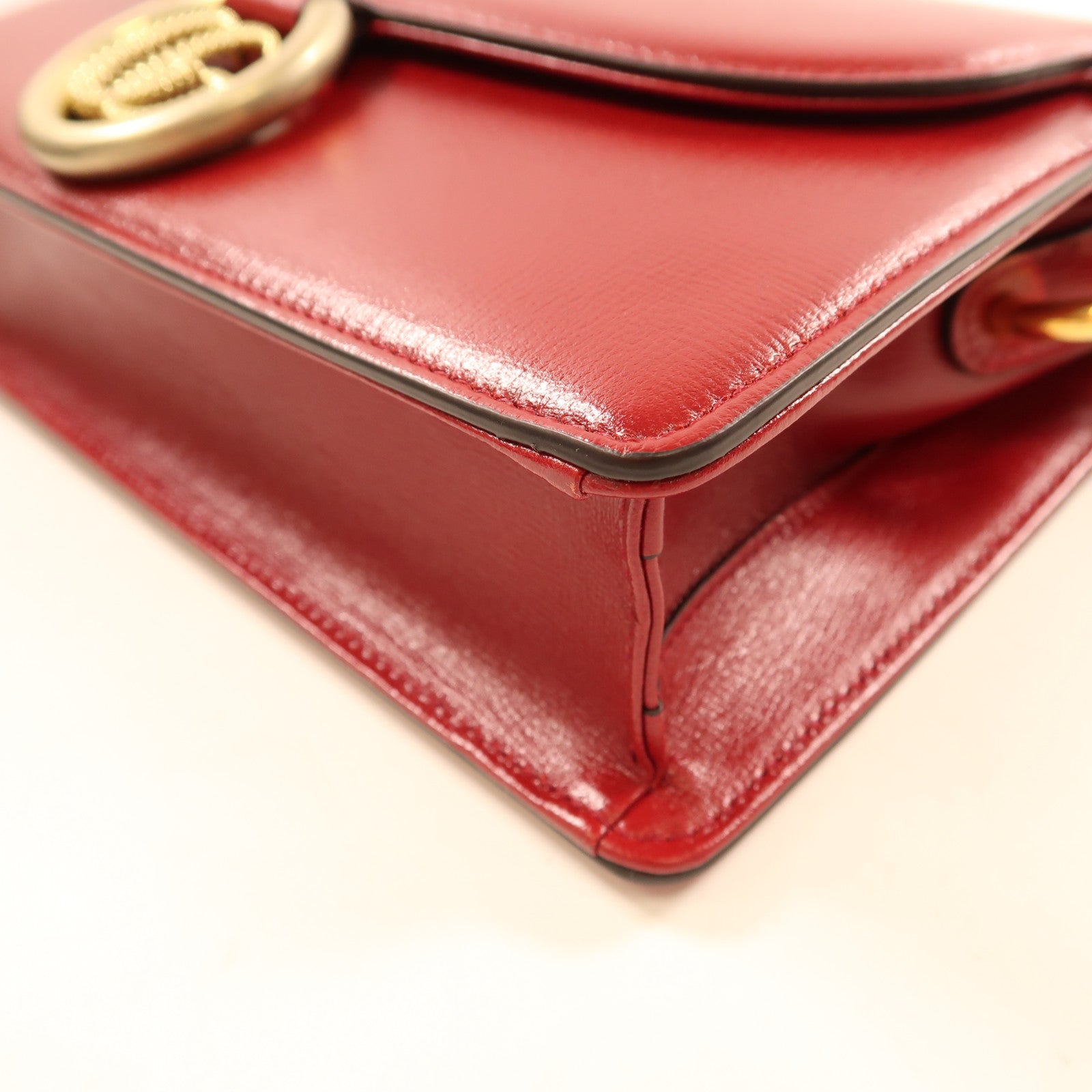 GUCCI 牛皮皮革Shoulder Bag金扣肩背袋