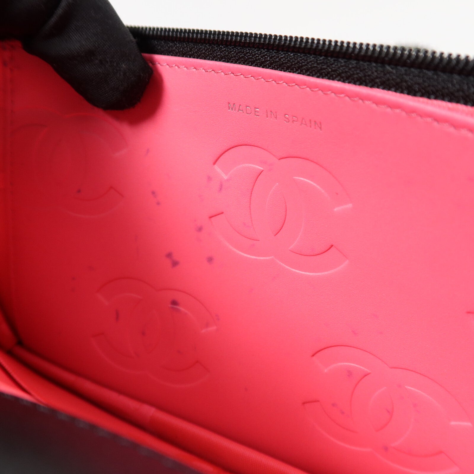 CHANEL 羊皮皮革Cambon Woc鏈帶肩背袋