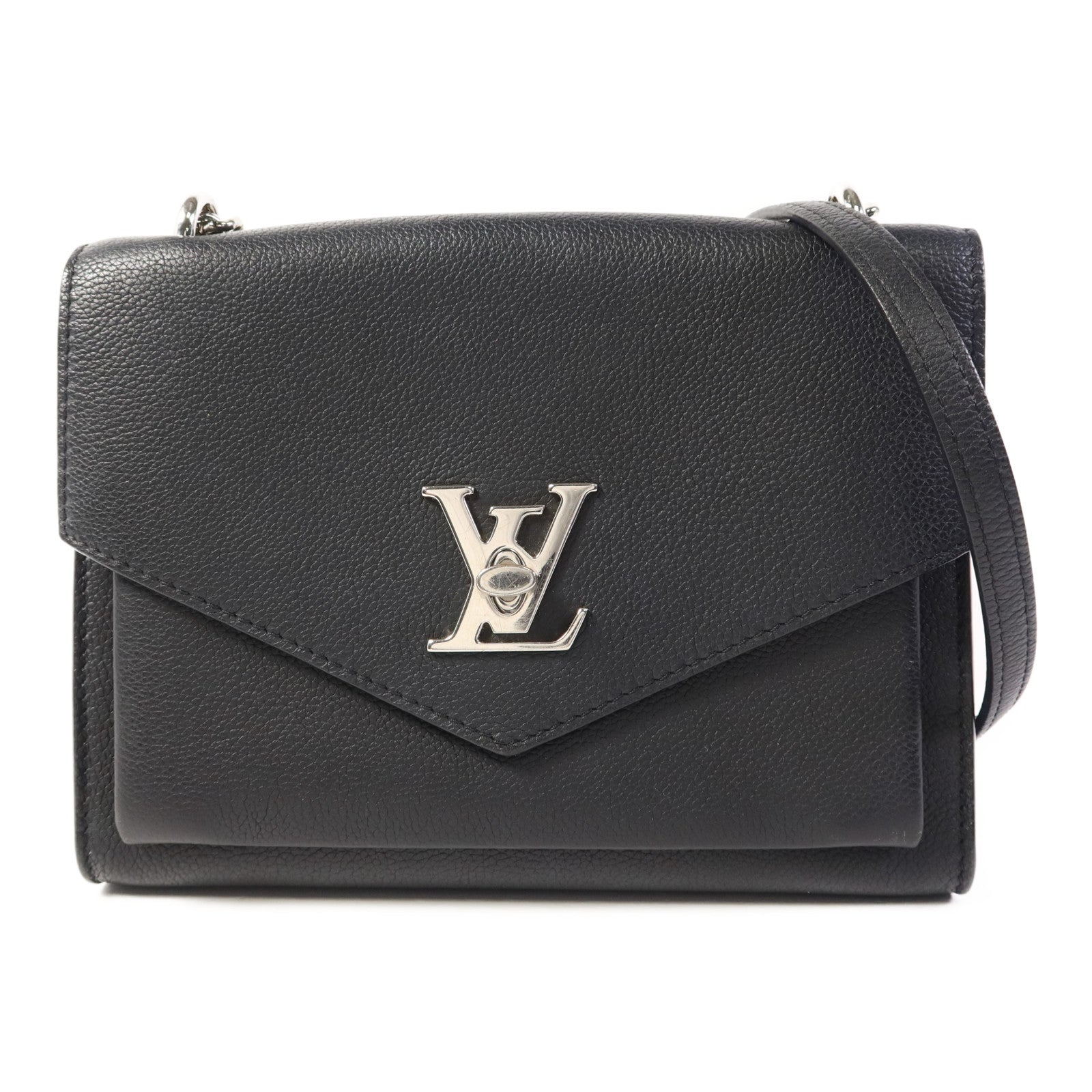 LOUIS VUITTON 【激減優惠】牛皮皮革Mylockme銀扣鏈帶肩背袋