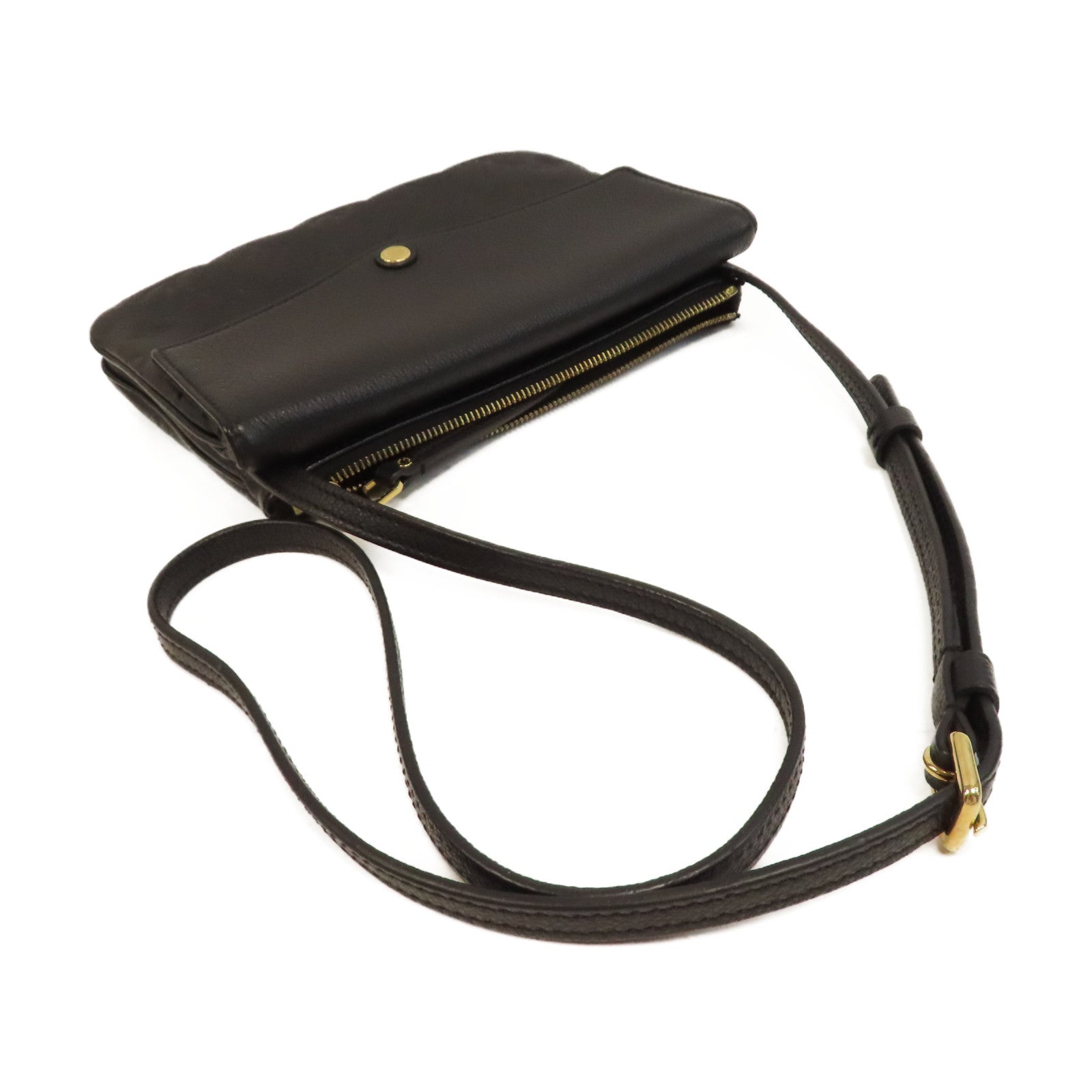 LOUIS VUITTON Monogram Empreinte Twice金扣肩背袋黑色
