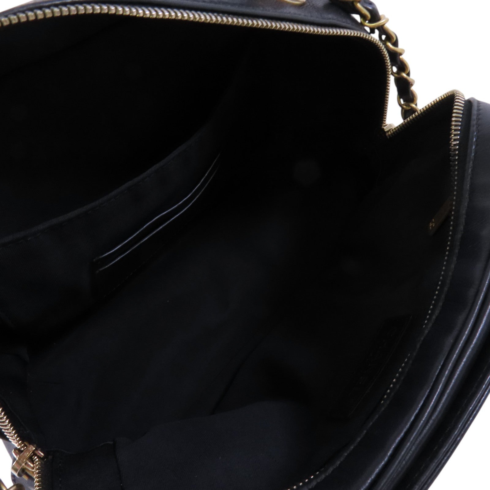 CHANEL 牛皮皮革Chain Shoulder金扣手挽肩背兩用袋