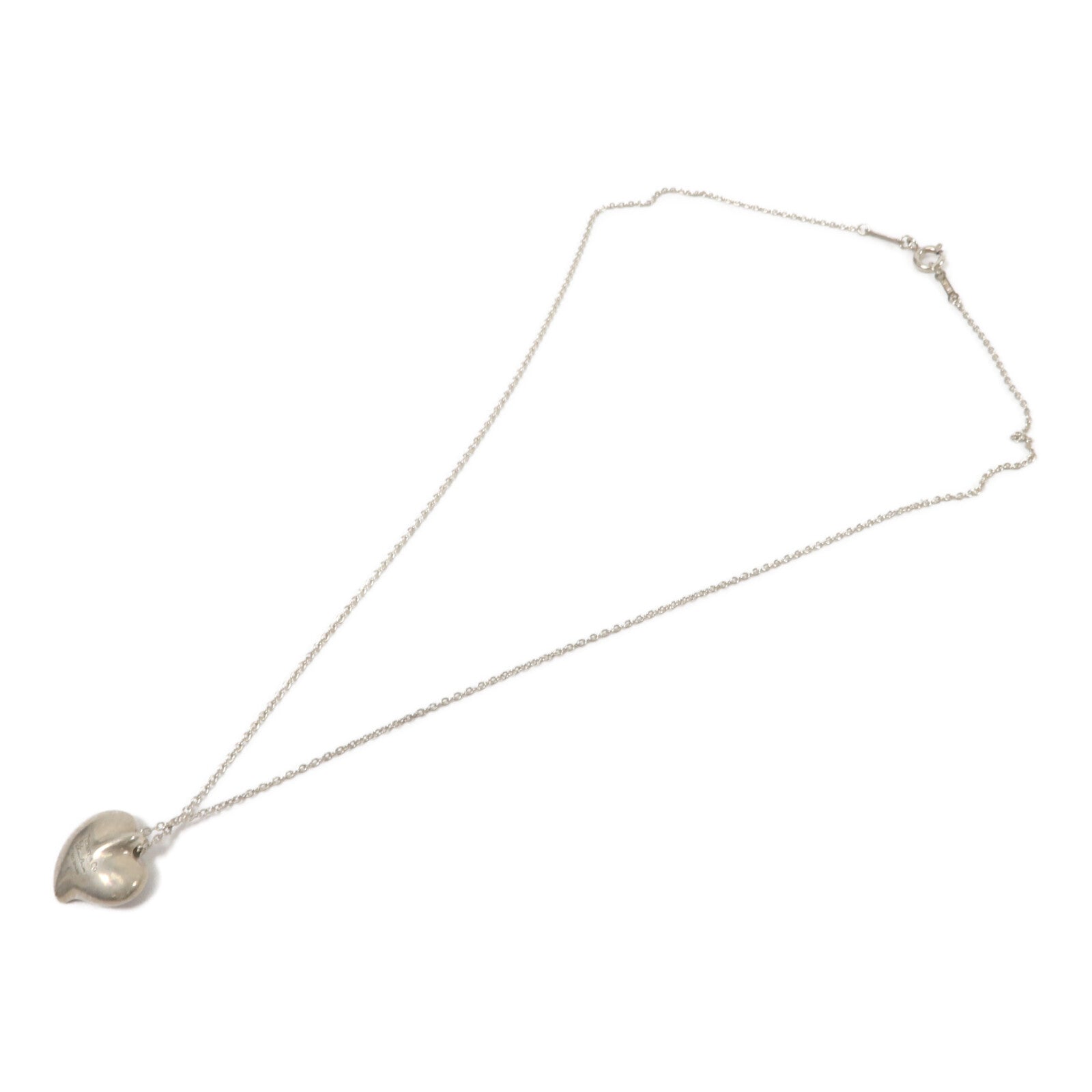 TIFFANY＆CO 925純銀Heart Pendant Necklace項鍊