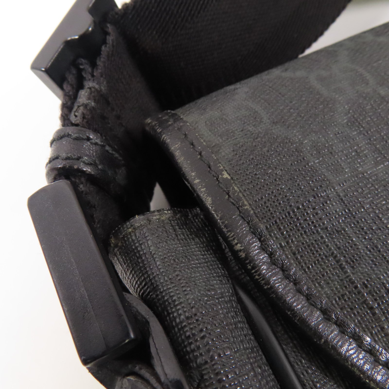 GUCCI GG Shoulder Bag 169935 PVC Coated Canvas Black