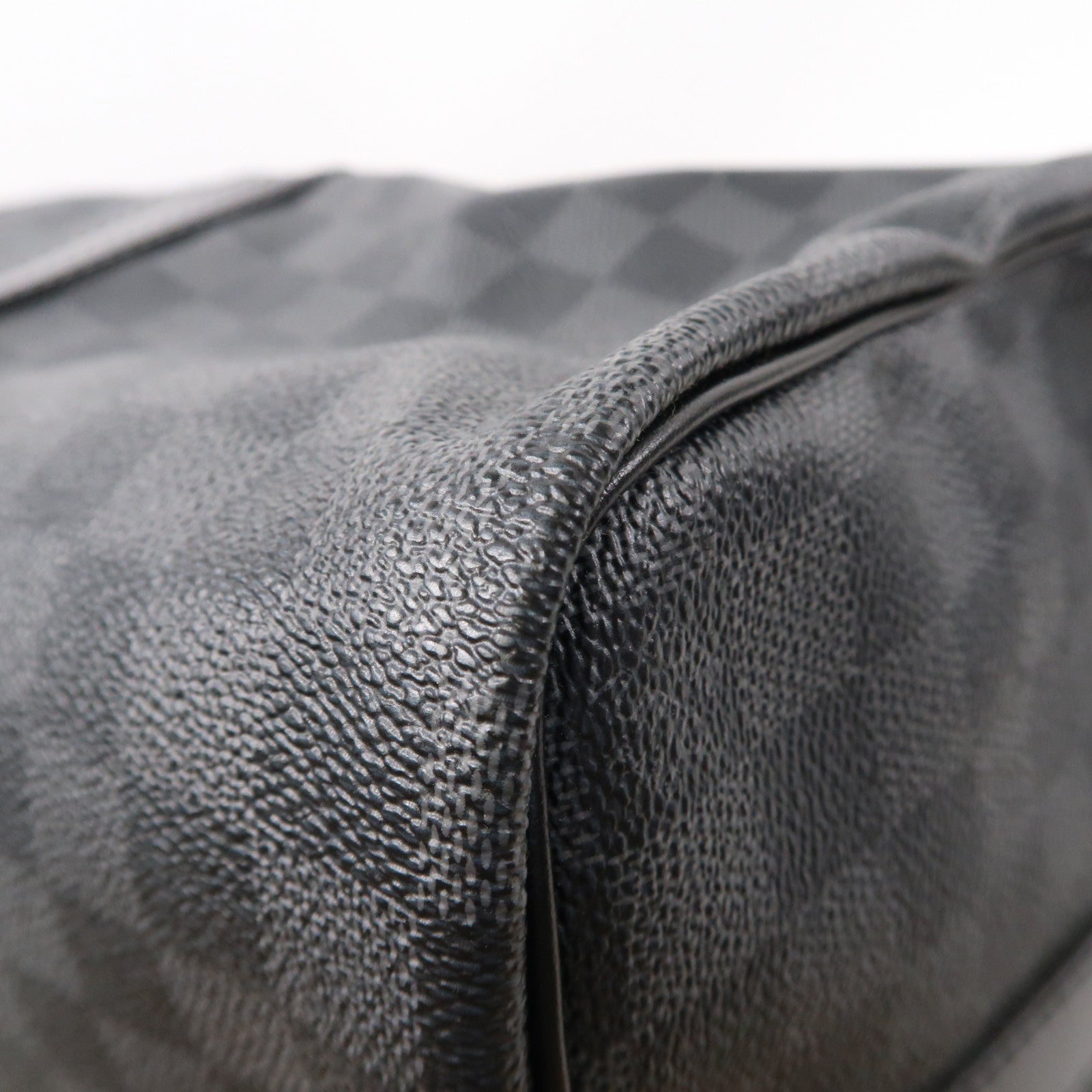 LOUIS VUITTON Damier Graphite Keepall Bandoulière 45銀扣波士頓包黑色