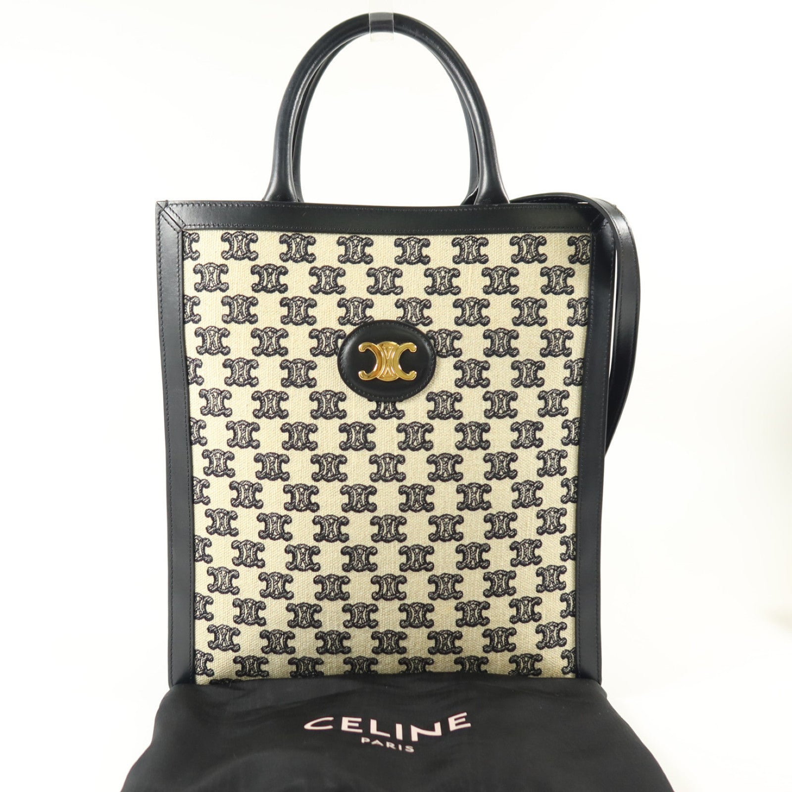 CELINE Triomphe帆布Small Vertical Cabas手挽肩背兩用袋