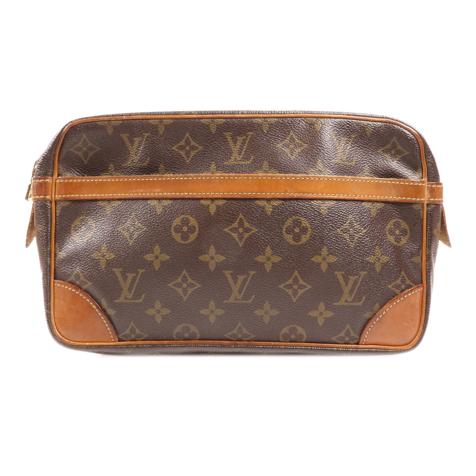 LOUIS VUITTON Monogram Compiegne 23金扣手拿包