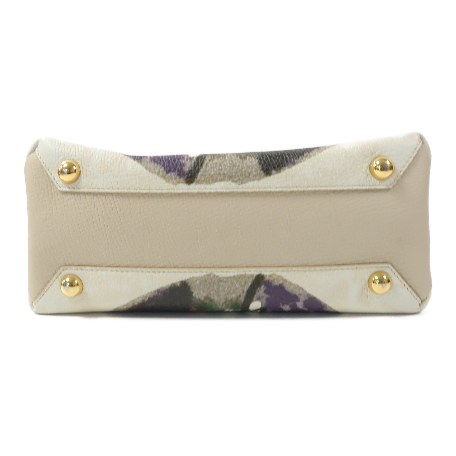 BURBERRY 牛皮皮革Shoulder Bag金扣手挽肩背兩用袋白色