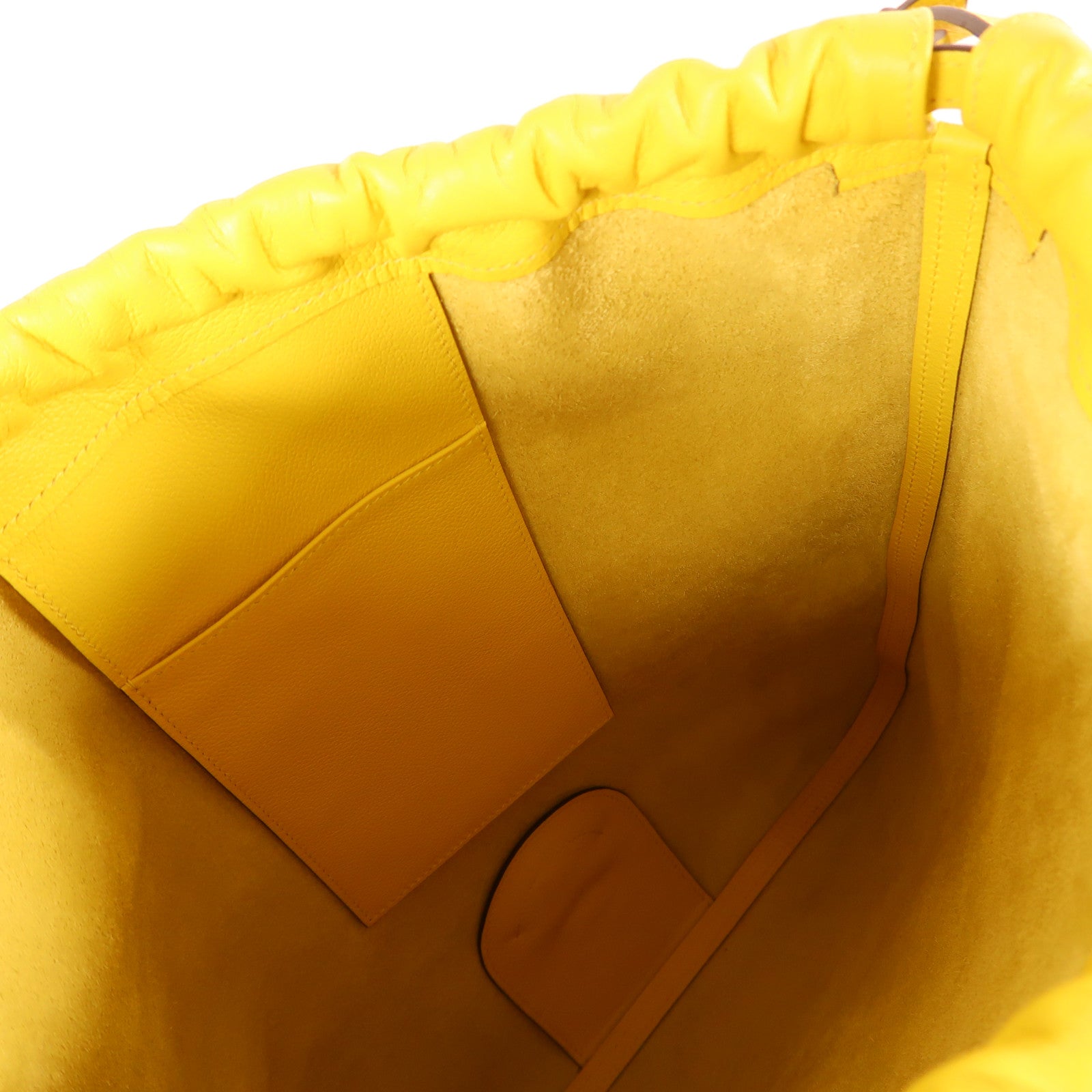 HERMES 【激減優惠】Evercolor皮革Bridado銀扣背包肩背兩用袋Jaune De Naples