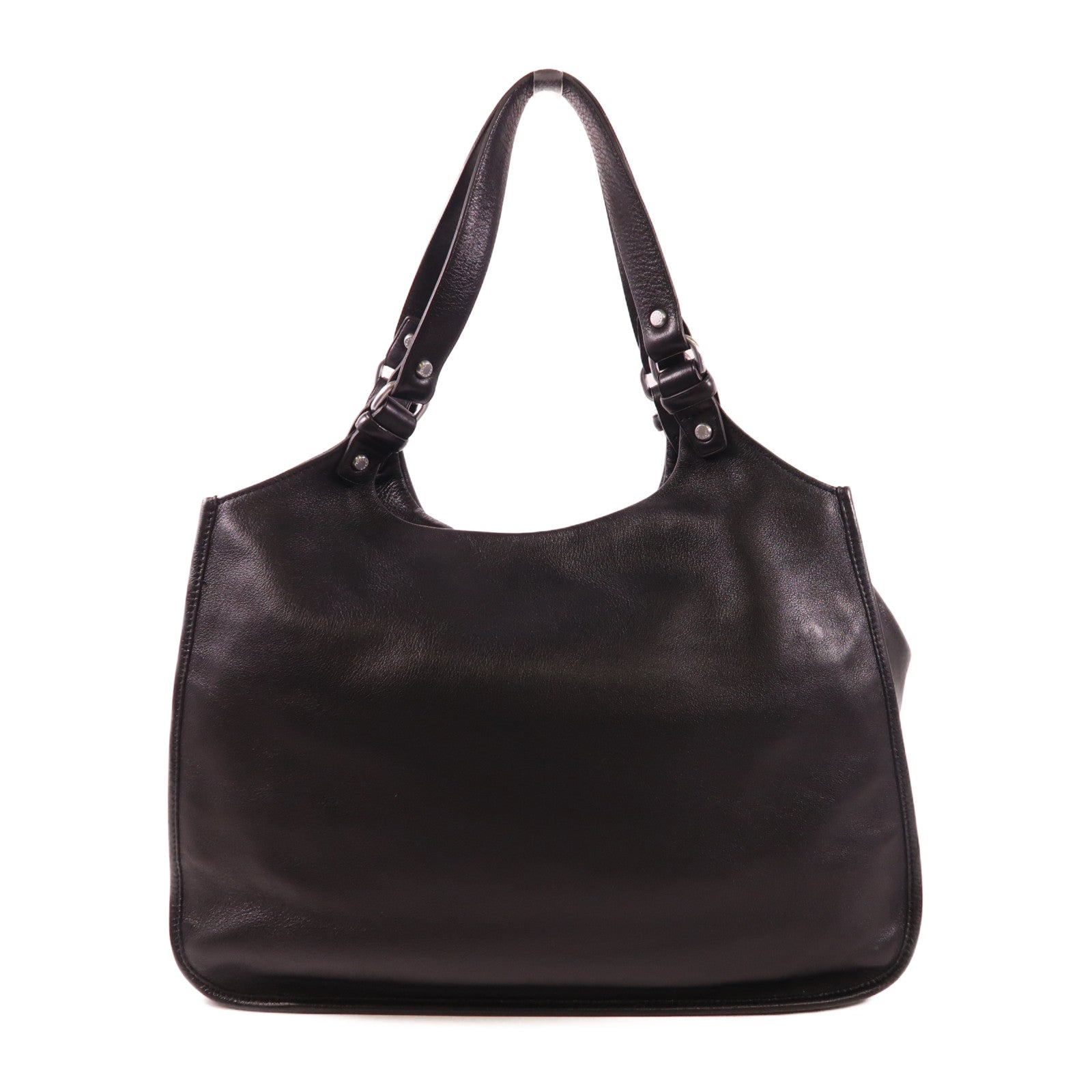 Longchamp 牛皮皮革Shoulder Bag銀扣肩背袋
