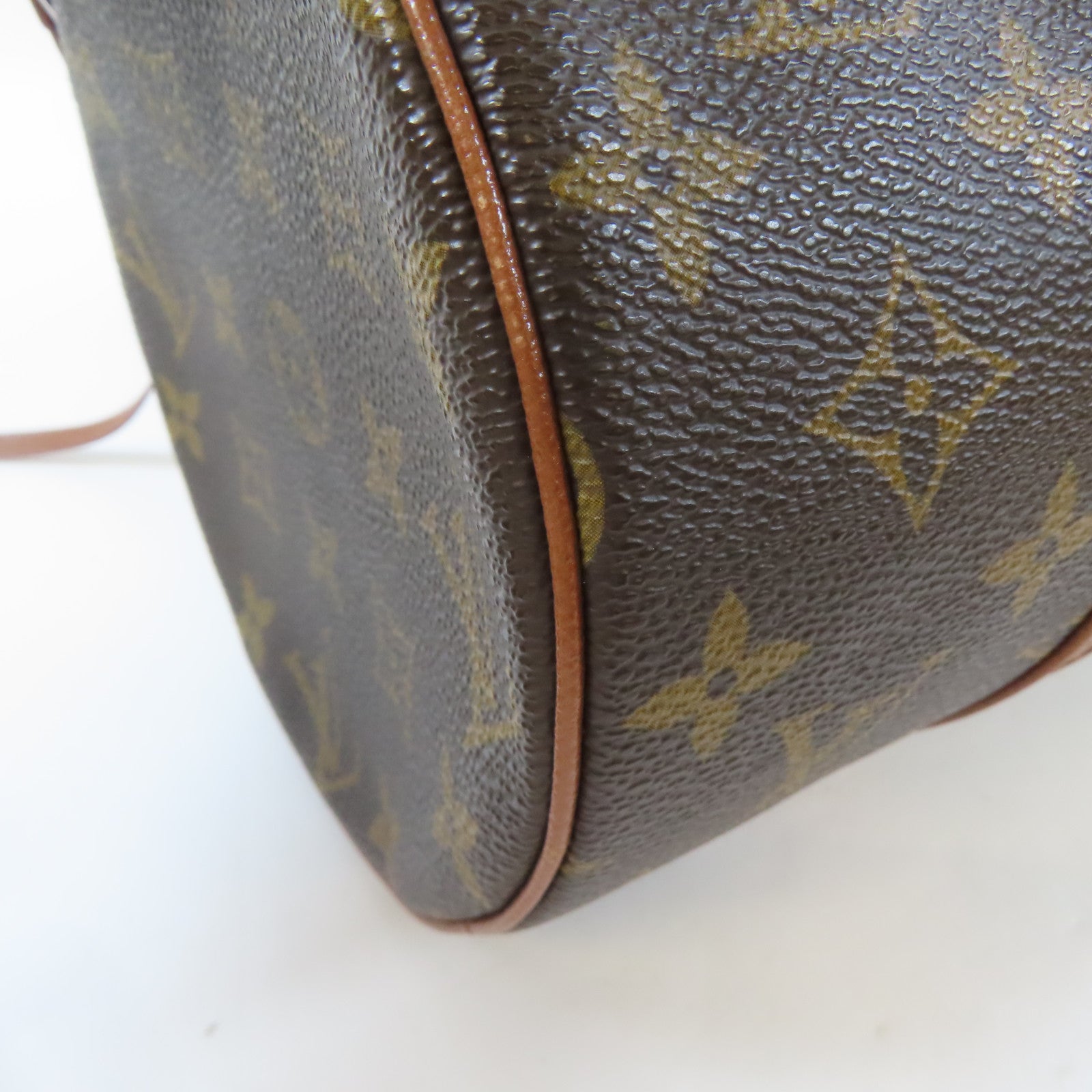 LOUIS VUITTON Monogram Papillon GM金扣手挽袋啡色