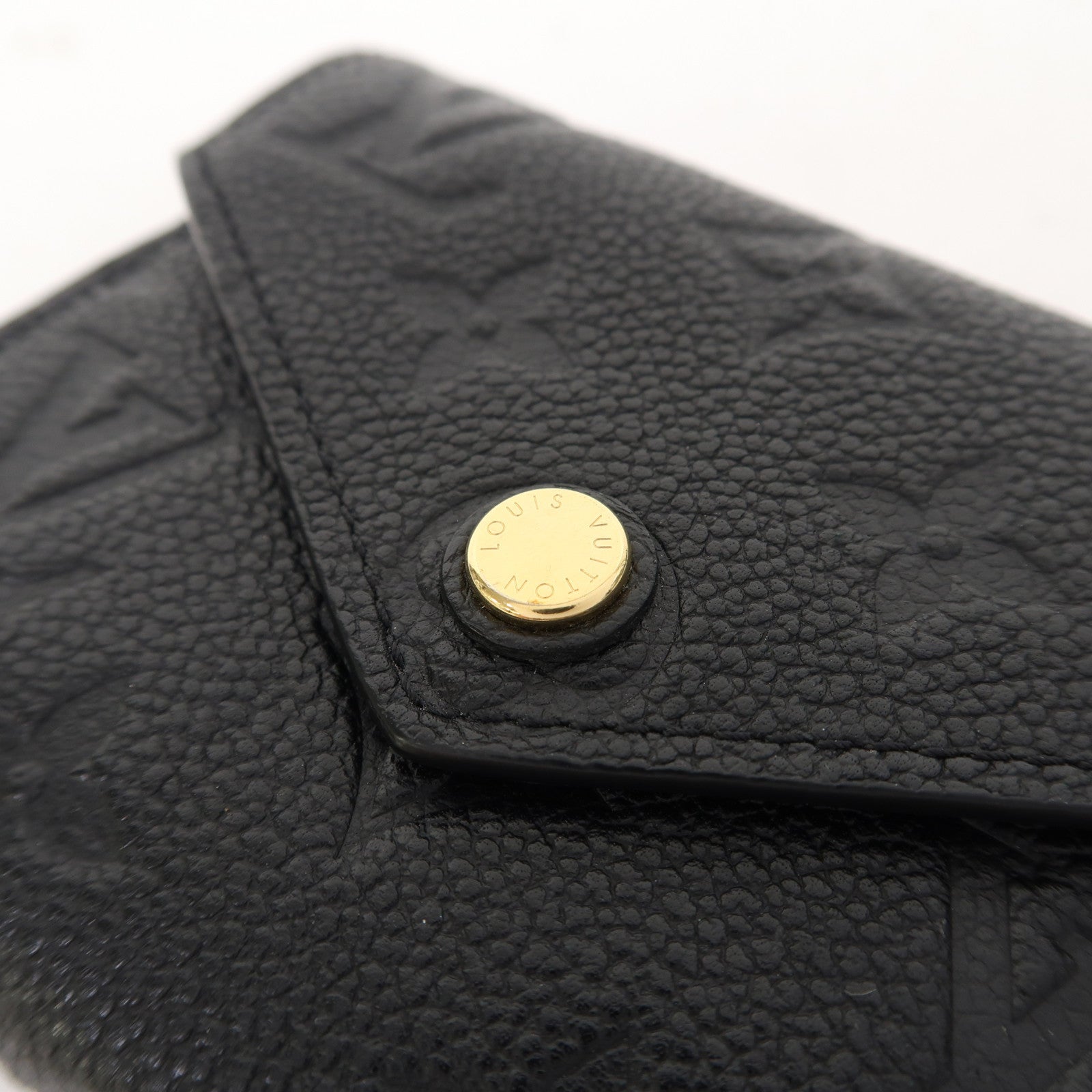 LOUIS VUITTON Monogram Empreinte Victorine Wallet金扣錢包黑色