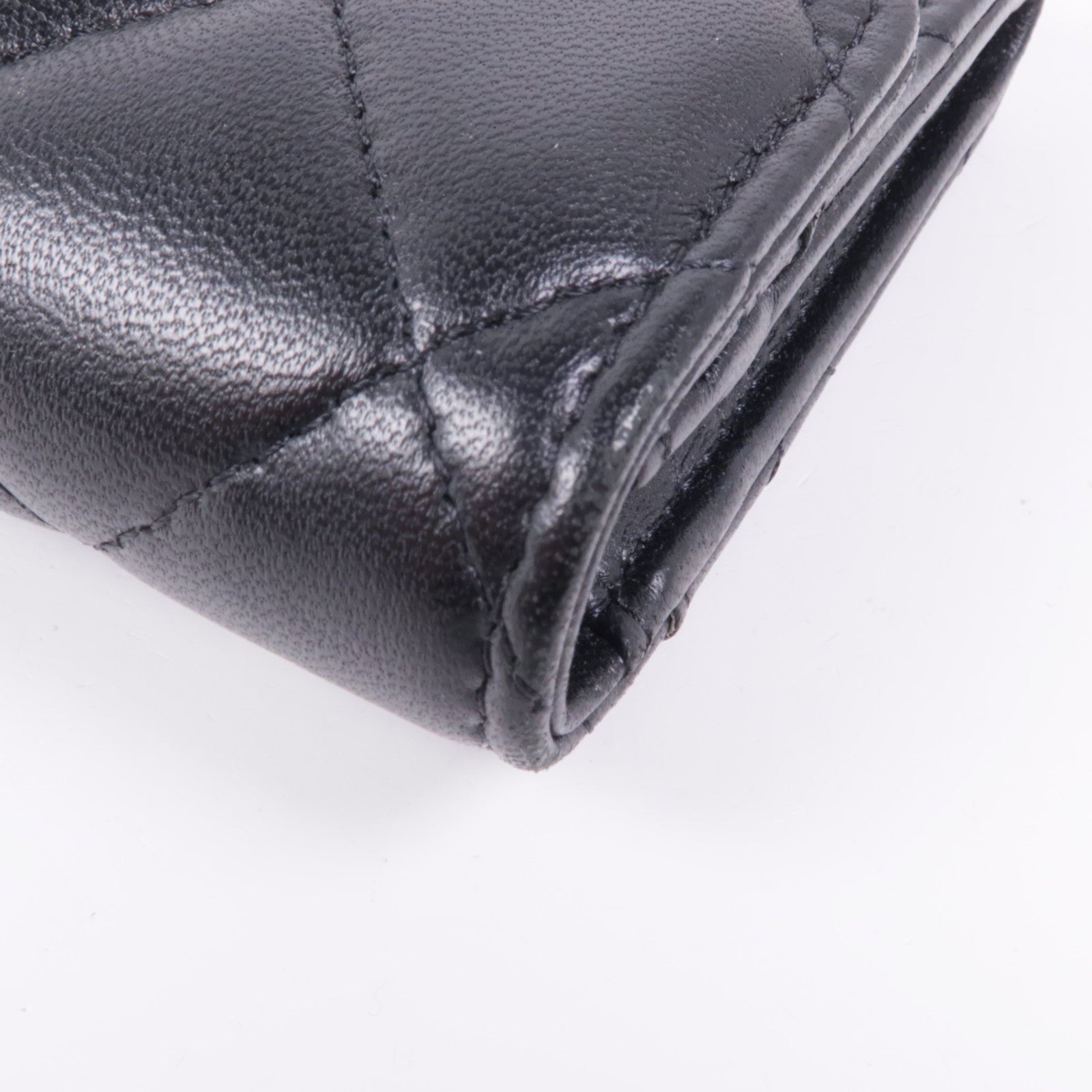 CHANEL 羊皮皮革Long Wallet金扣長錢包