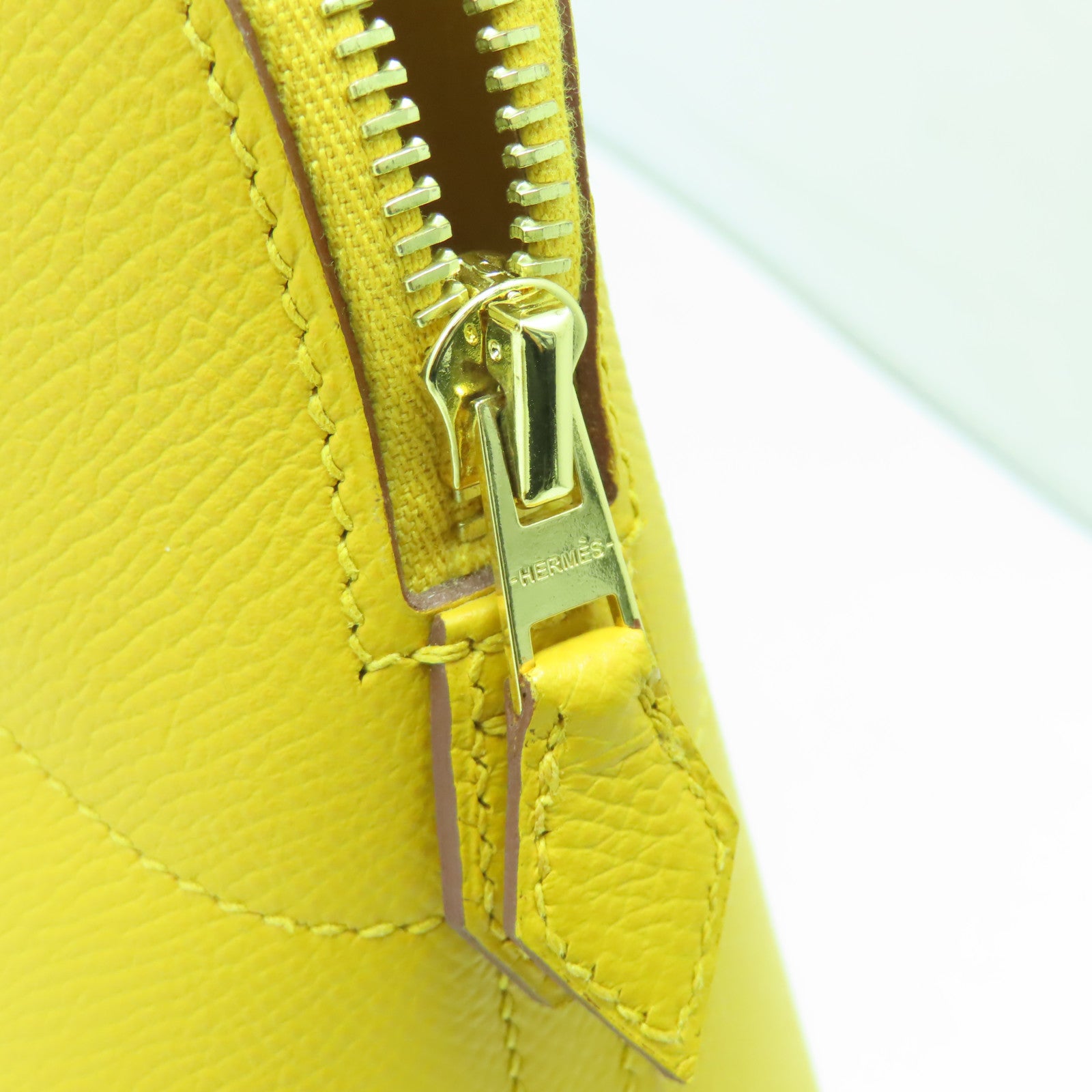 HERMES 【激減優惠】Epsom皮革Bolide 27金扣手挽肩背兩用袋Jaune Ambre黃色
