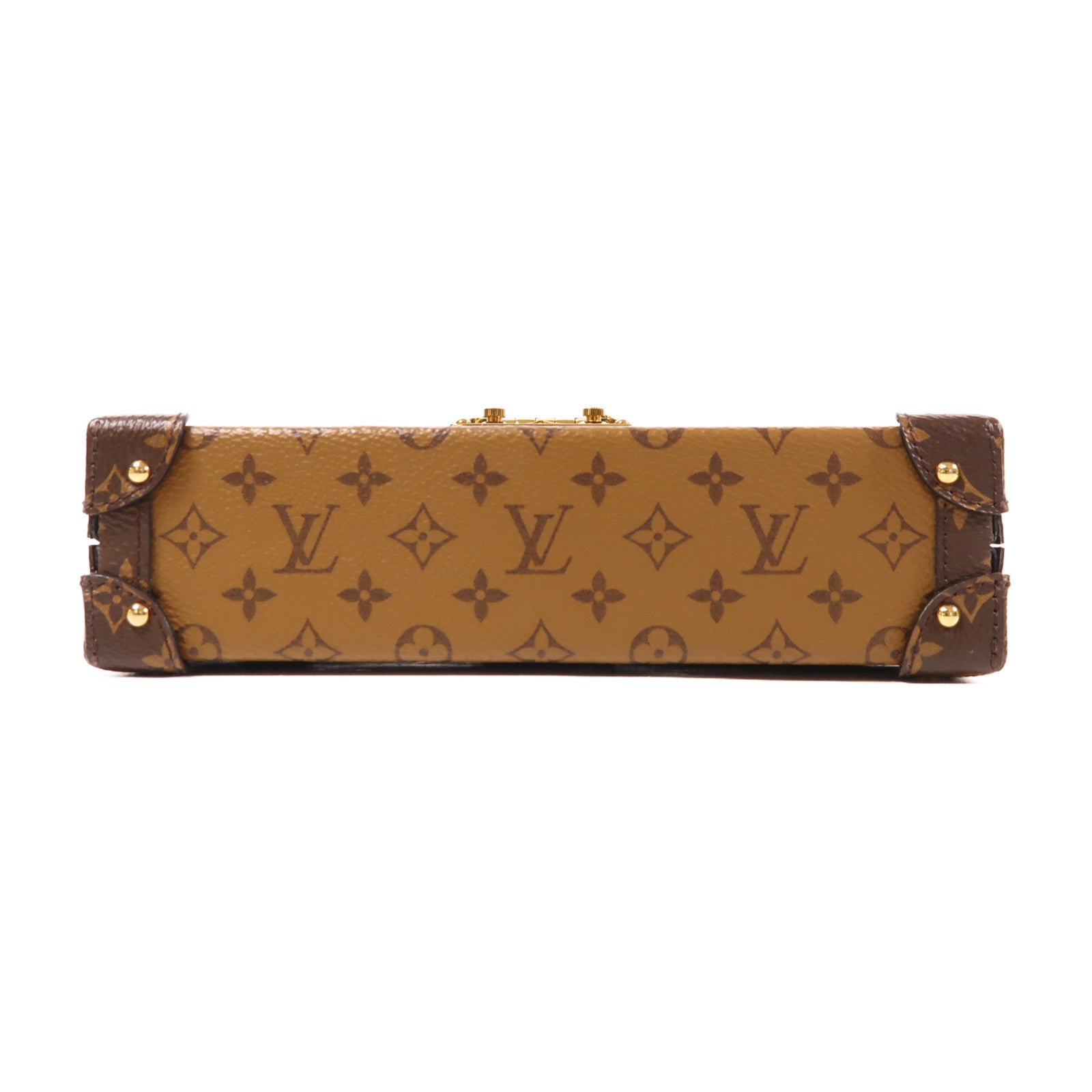 LOUIS VUITTON【激減優惠】 Monogram Reverse Petite Malle金扣肩背袋