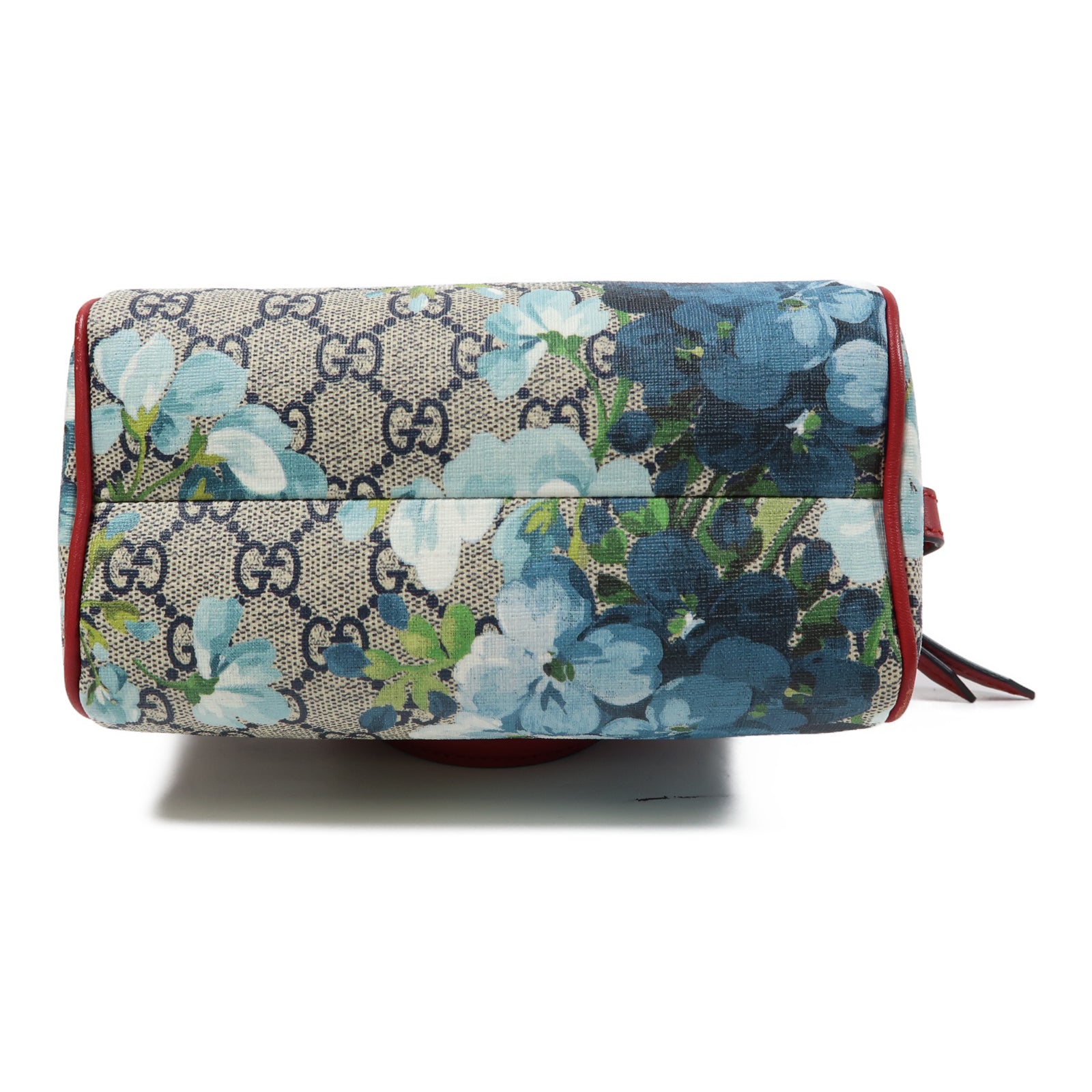 GUCCI 塗層帆布GG Supreme Mini Blooms金扣手挽肩背兩用袋啡色/紅色/藍色