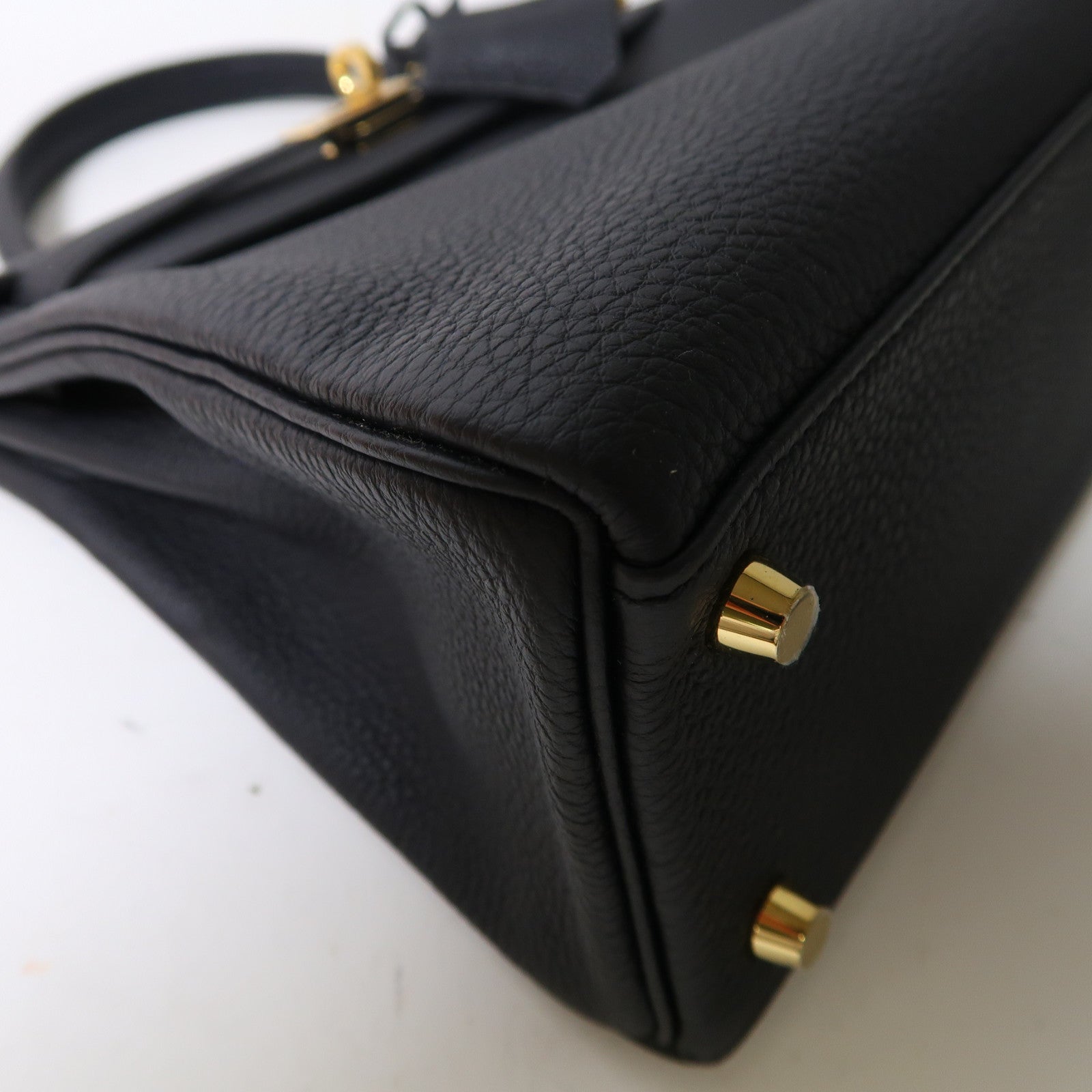 HERMES 【激減優惠】Togo皮革Kelly 25金釦手挽肩背兩用袋黑色