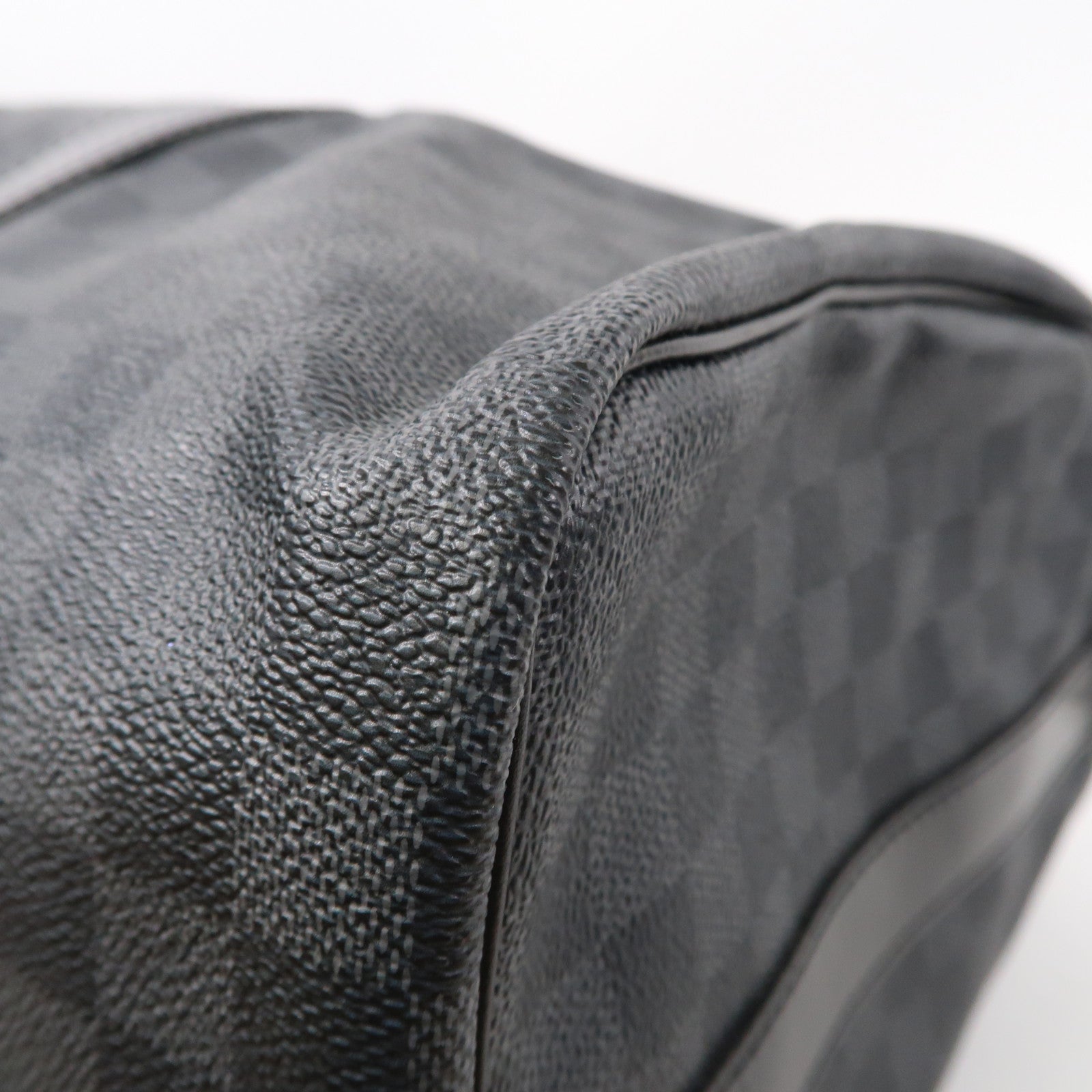 LOUIS VUITTON Damier Graphite Keepall Bandoulière 45銀扣波士頓包黑色
