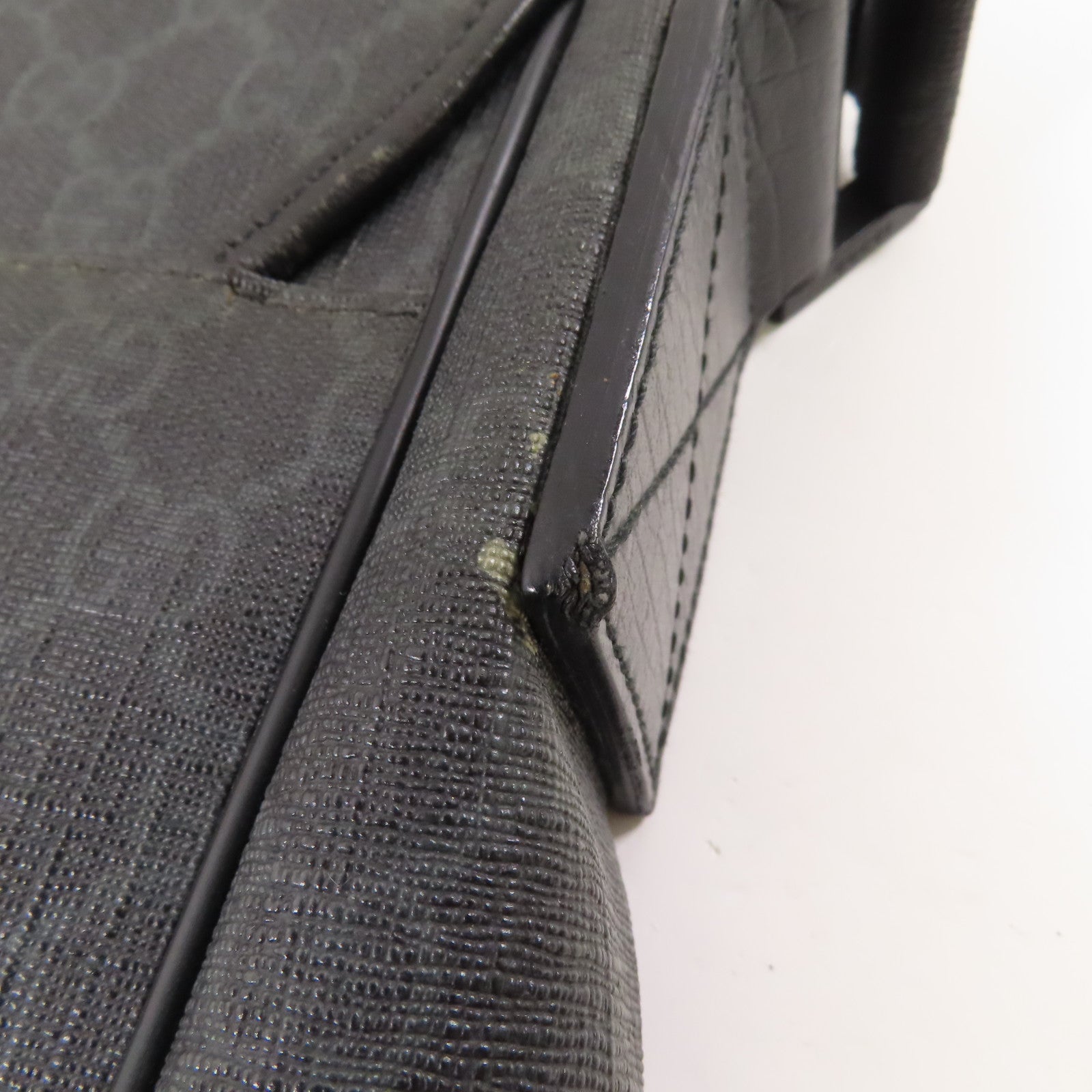 GUCCI GG Shoulder Bag 169935 PVC Coated Canvas Black
