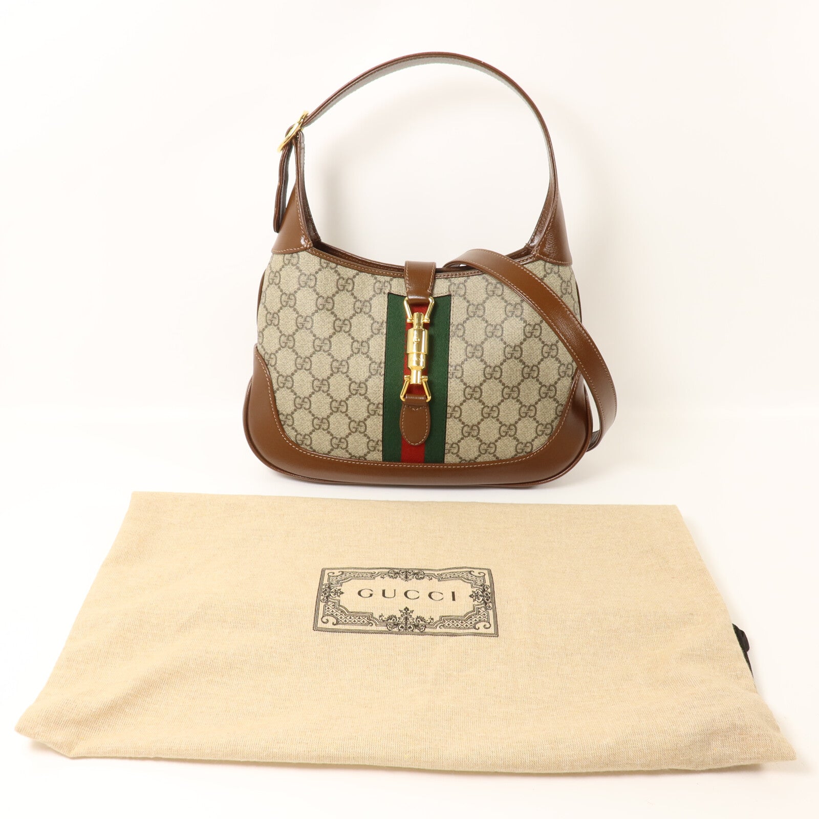GUCCI 塗層帆布Jackie 1961 Small手挽肩背兩用袋