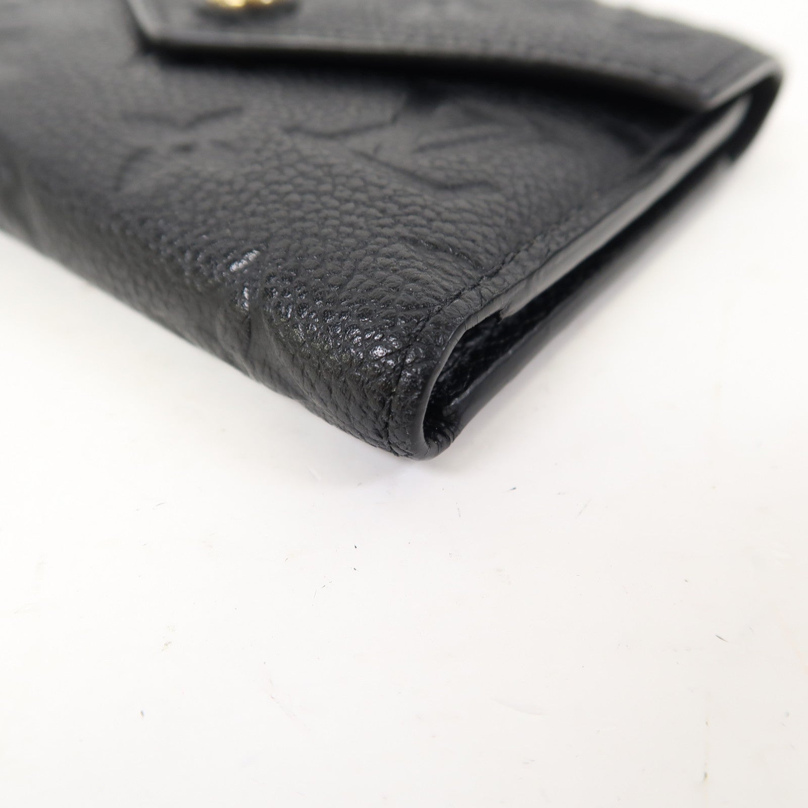 LOUIS VUITTON Monogram Empreinte Victorine Wallet金扣錢包黑色