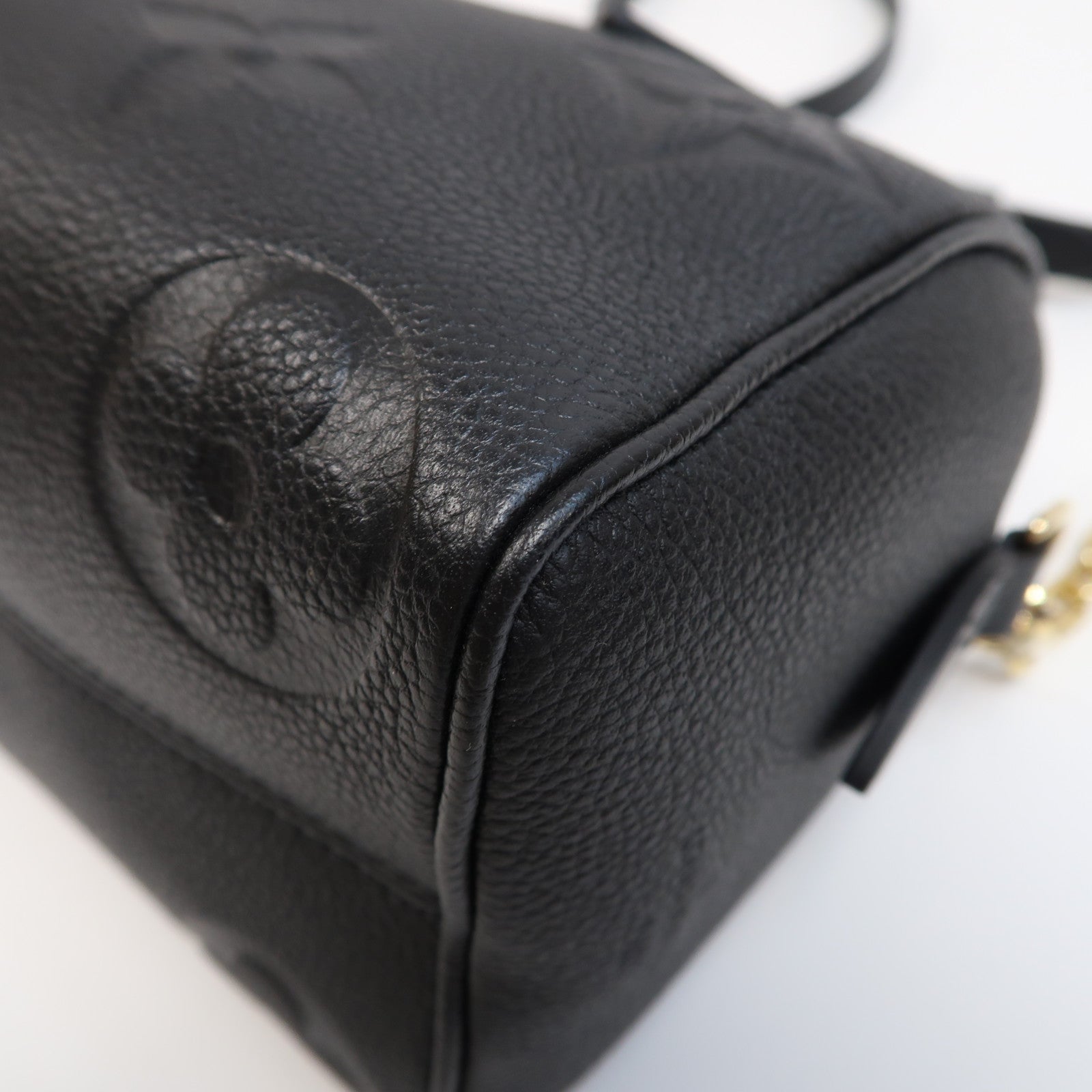 LOUIS VUITTON Monogram Empreinte Speedy Bandouliere 20金扣手挽肩背兩用袋黑色