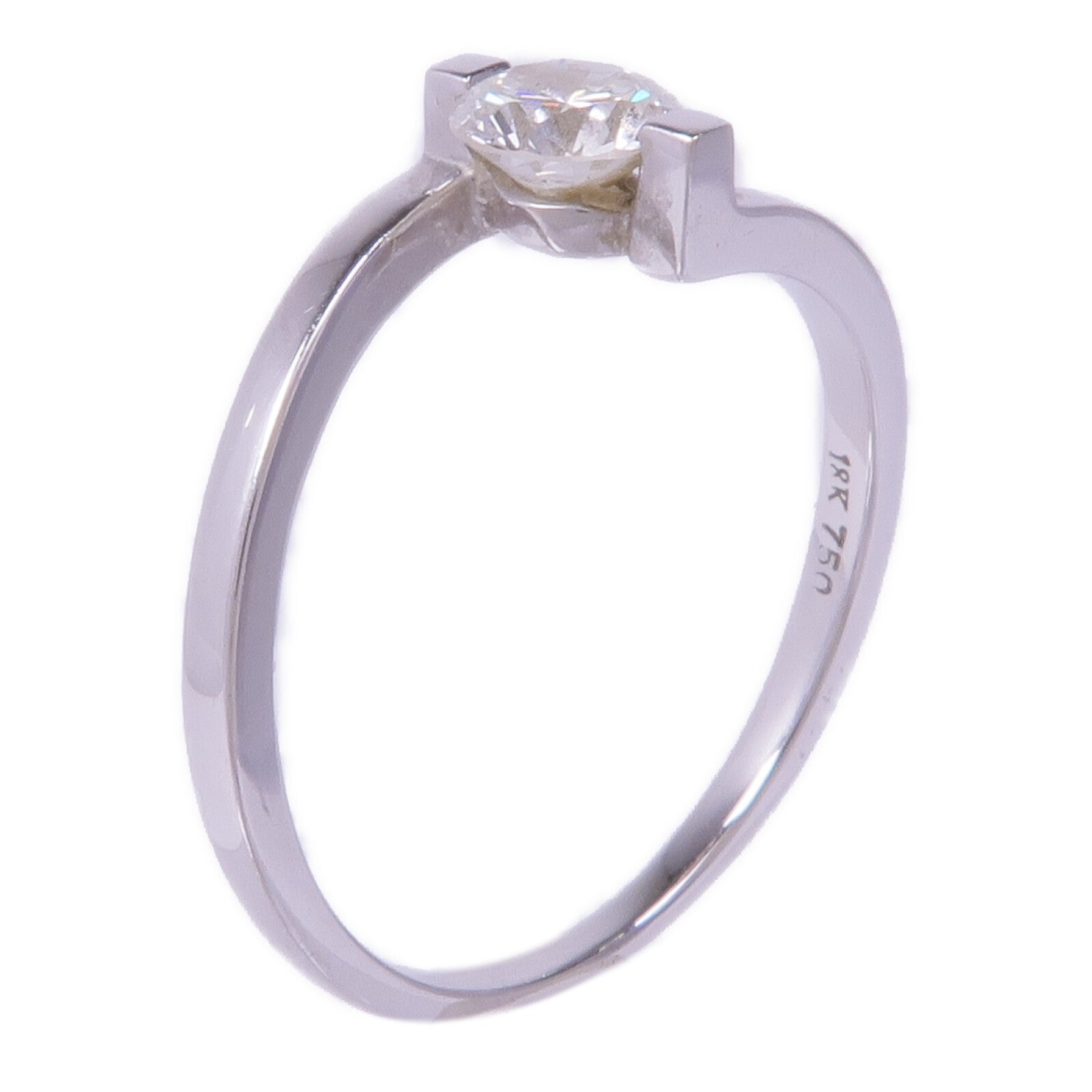 JEWELRY 【激減優惠】18K白金Diamond Ring鑽石戒指US#8