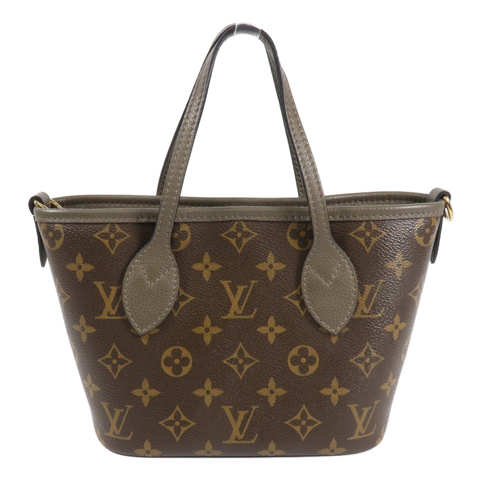 LOUIS VUITTON Monogram/牛皮皮革Neverfull Bandouliere Inside Out BB手挽肩背兩用袋