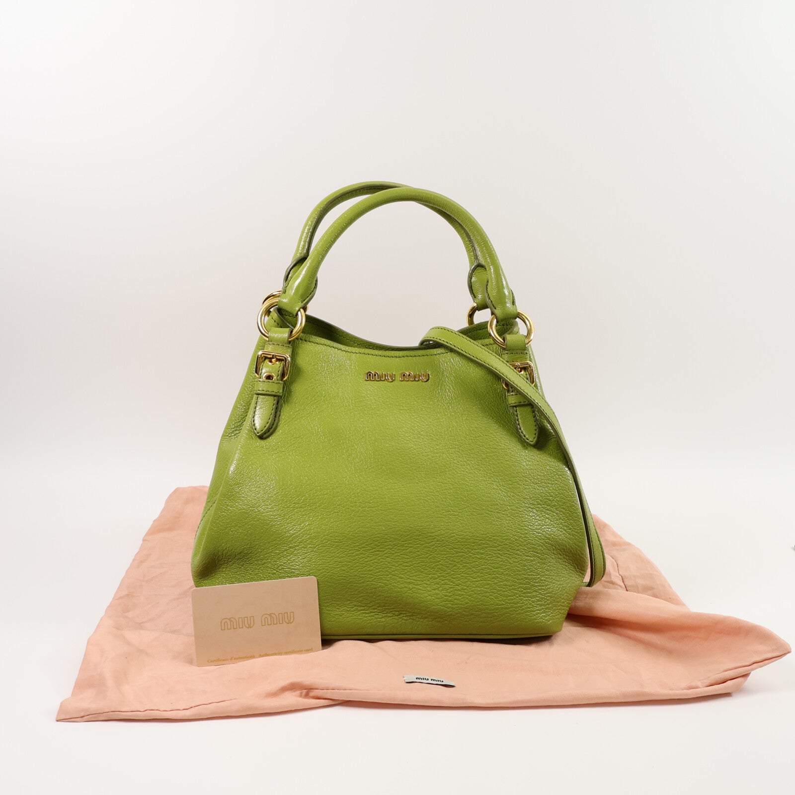 Miu Miu 牛皮皮革Shoulder Bag手挽肩背兩用袋