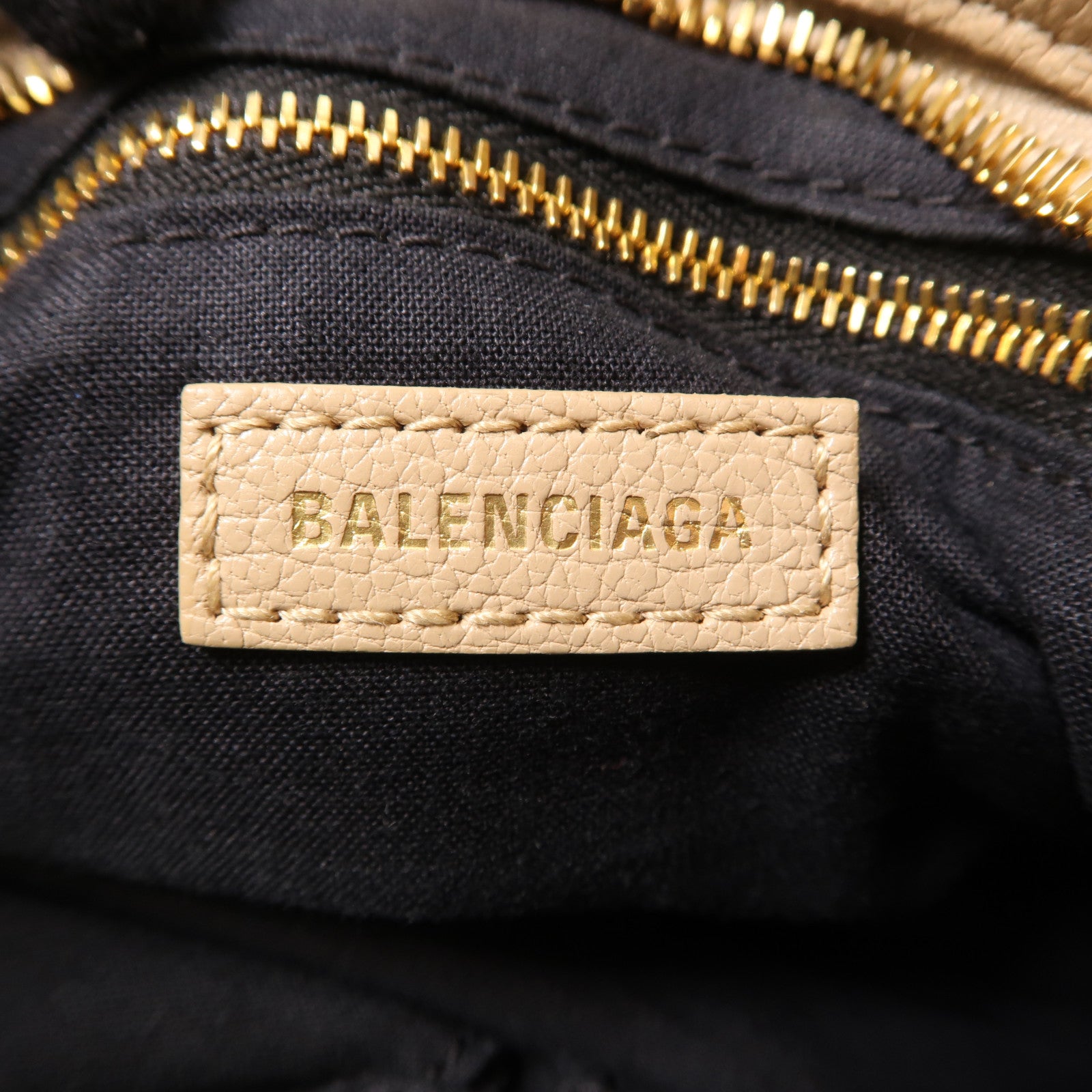 BALENCIAGA 牛皮皮革Le City Small金扣手挽肩背兩用袋棕色