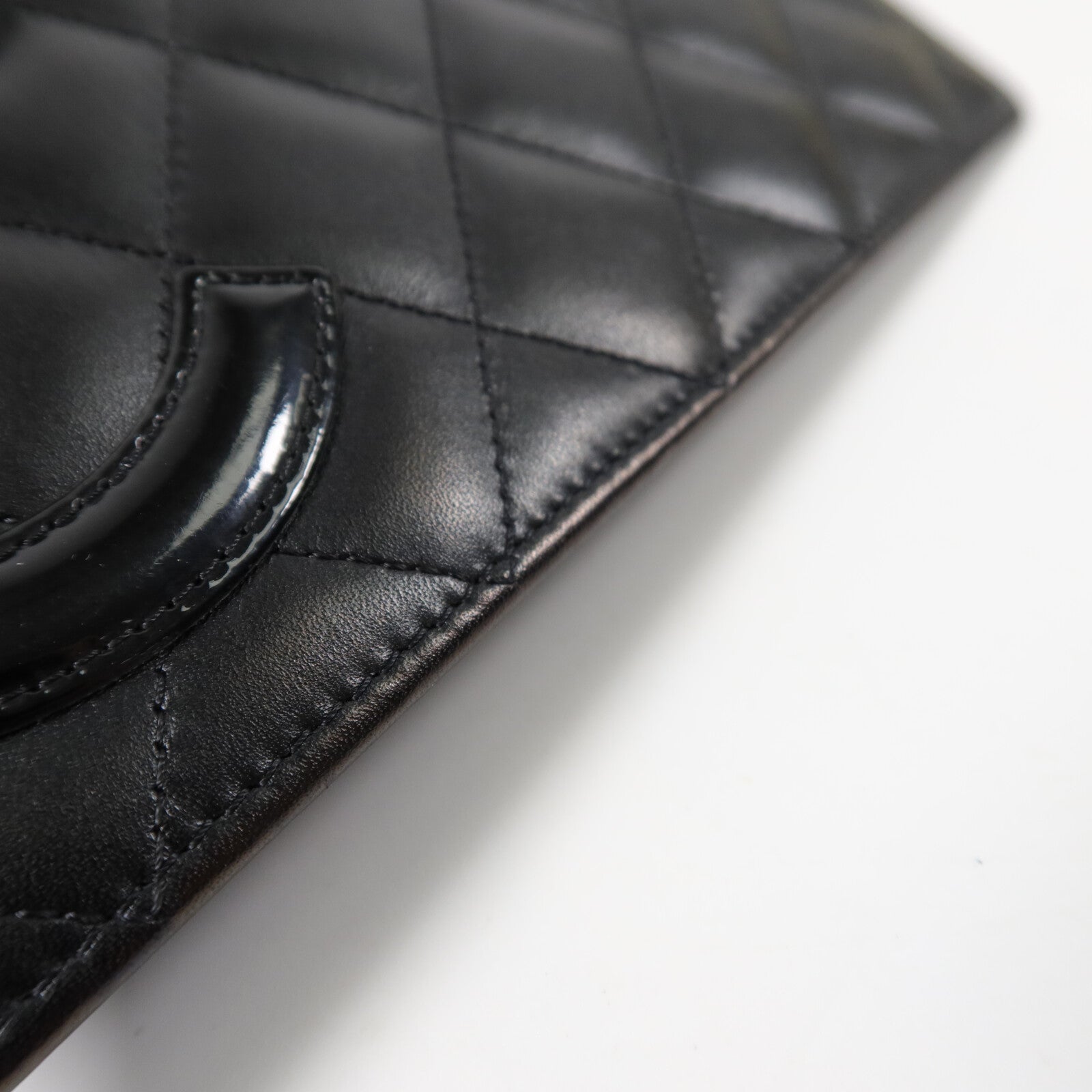 CHANEL 羊皮皮革Cambon Woc鏈帶肩背袋