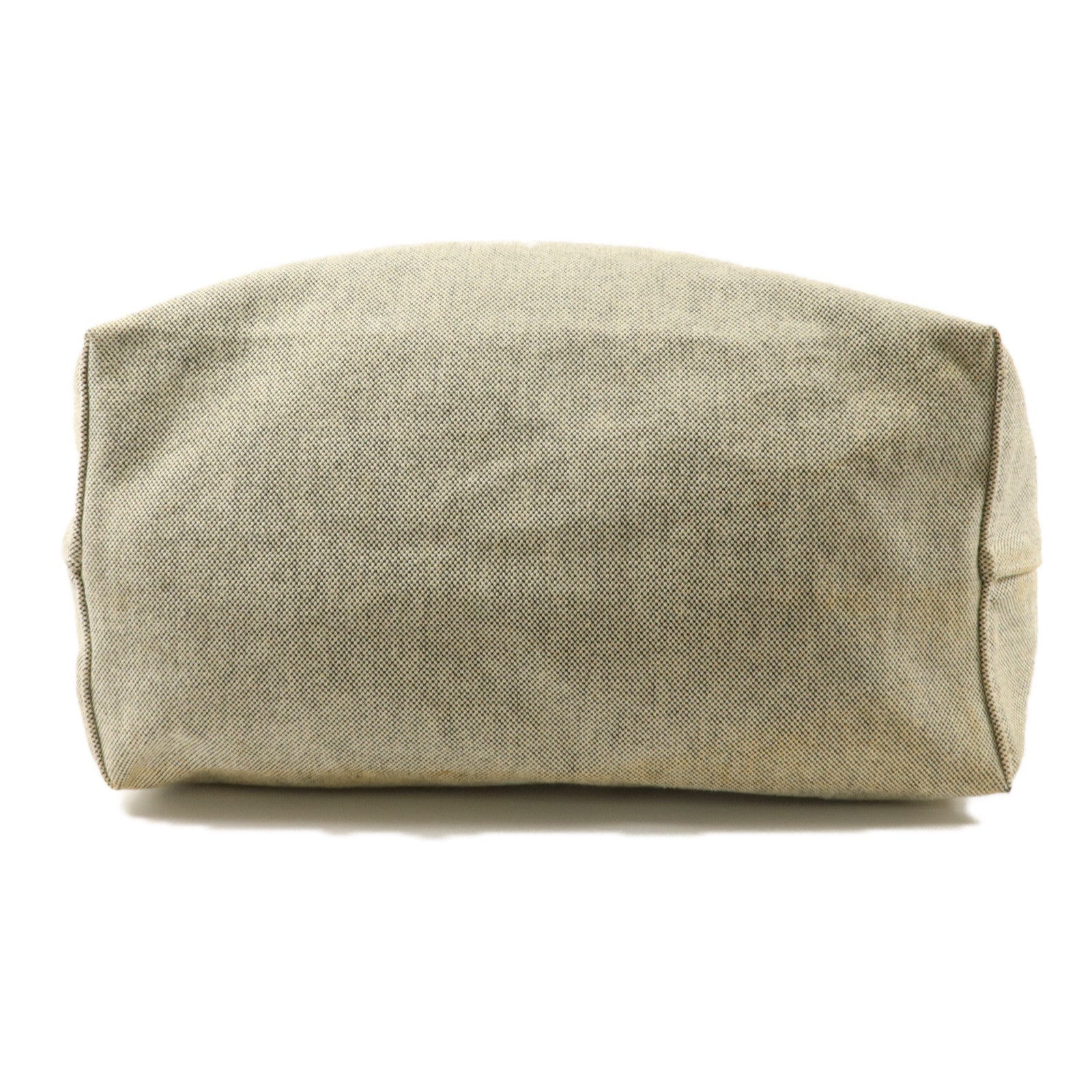 HERMES Toile H帆布/Vache Hunter皮革Etriviere Shoulder Bag MM肩背袋Ecru/Noir