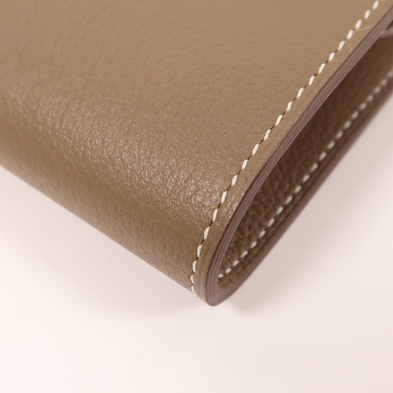 HERMES Evercolor皮革Kelly To Go銀扣肩背袋18 Etoupe